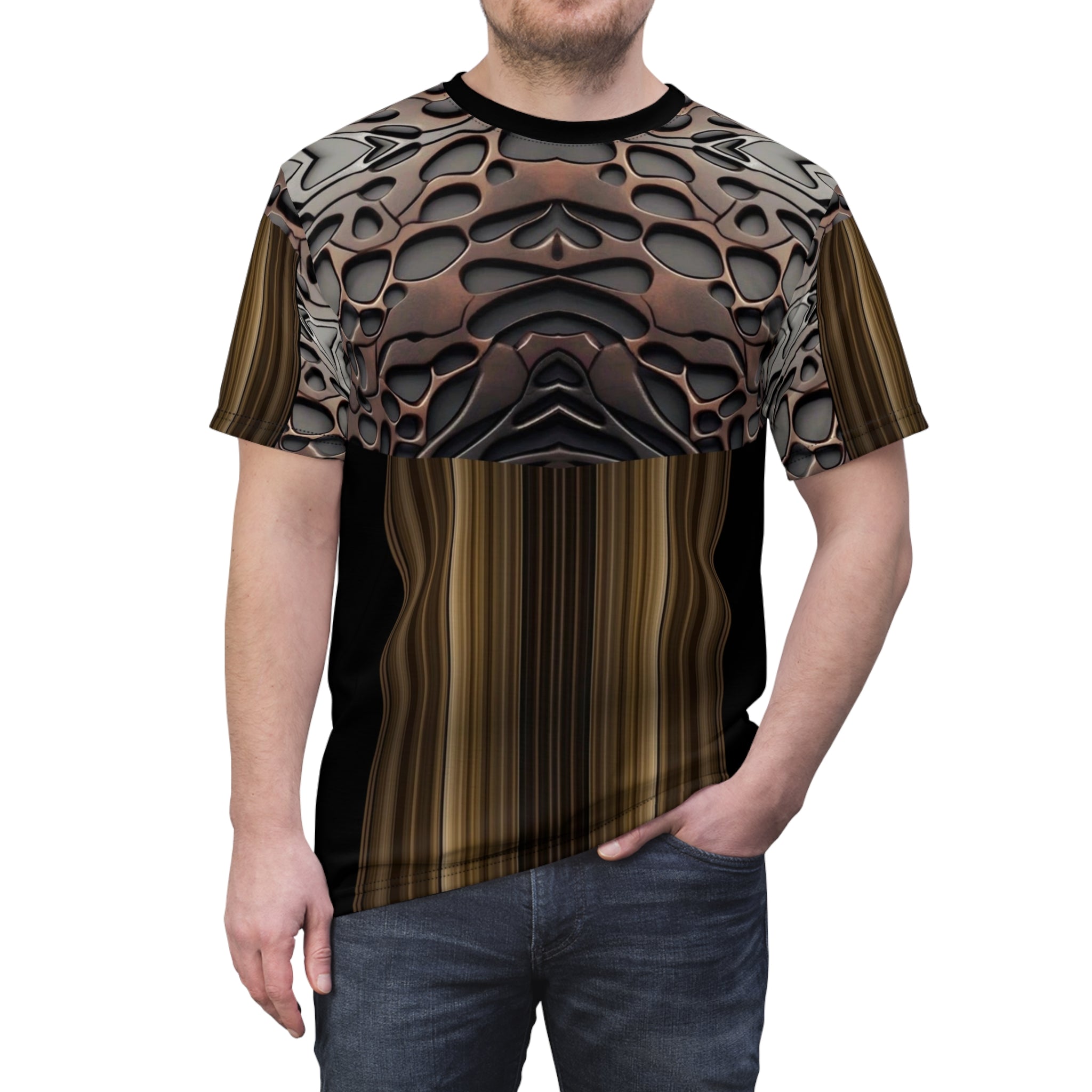French polish,Stylish Unisex Cut & Sew Tee, Abstract Graphic T-Shirt, Casual Wear, Unique Art Shirt, Trendy Outfit, Elevated Everyday Tee