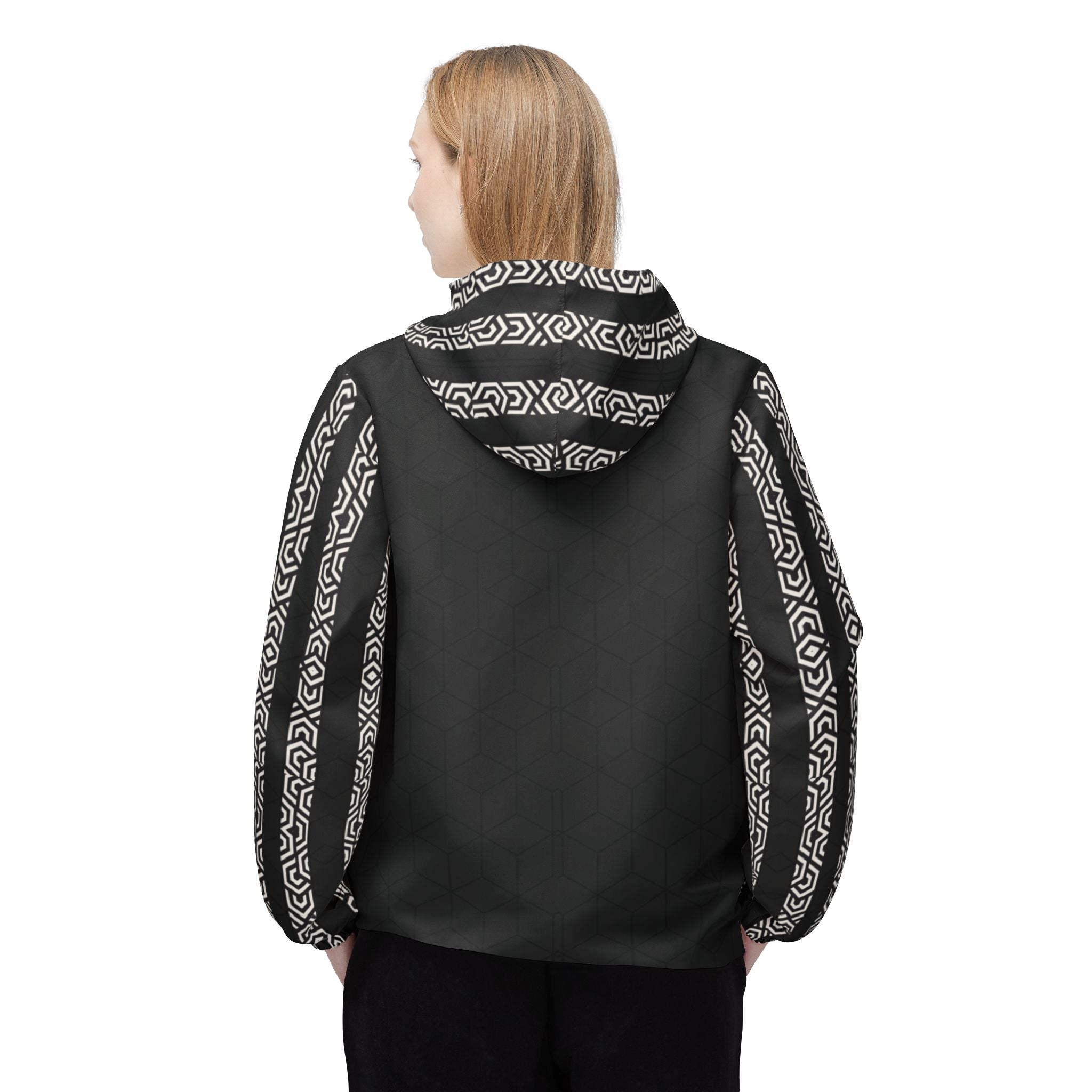 Windbreaker Jacket - White Cube Design