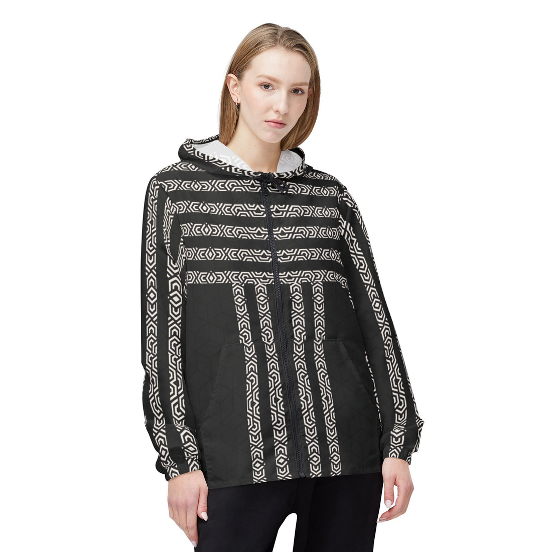 Windbreaker Jacket - White Cube Design