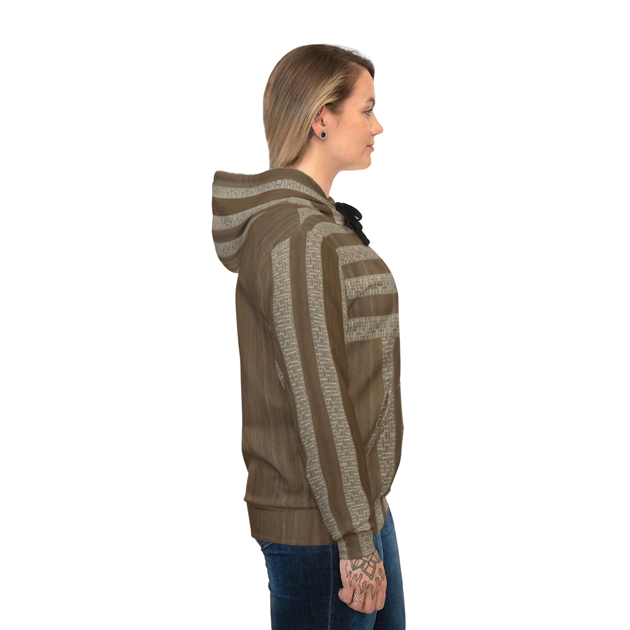 Cream Cube Athletic Hoodie