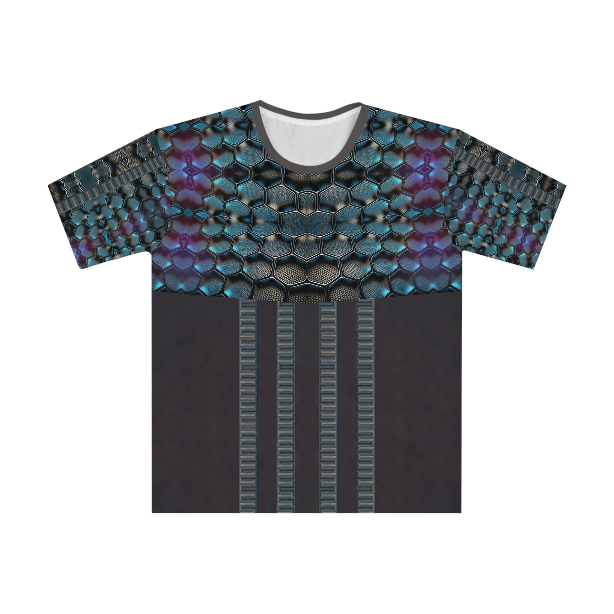 Teal hexagon.Men&