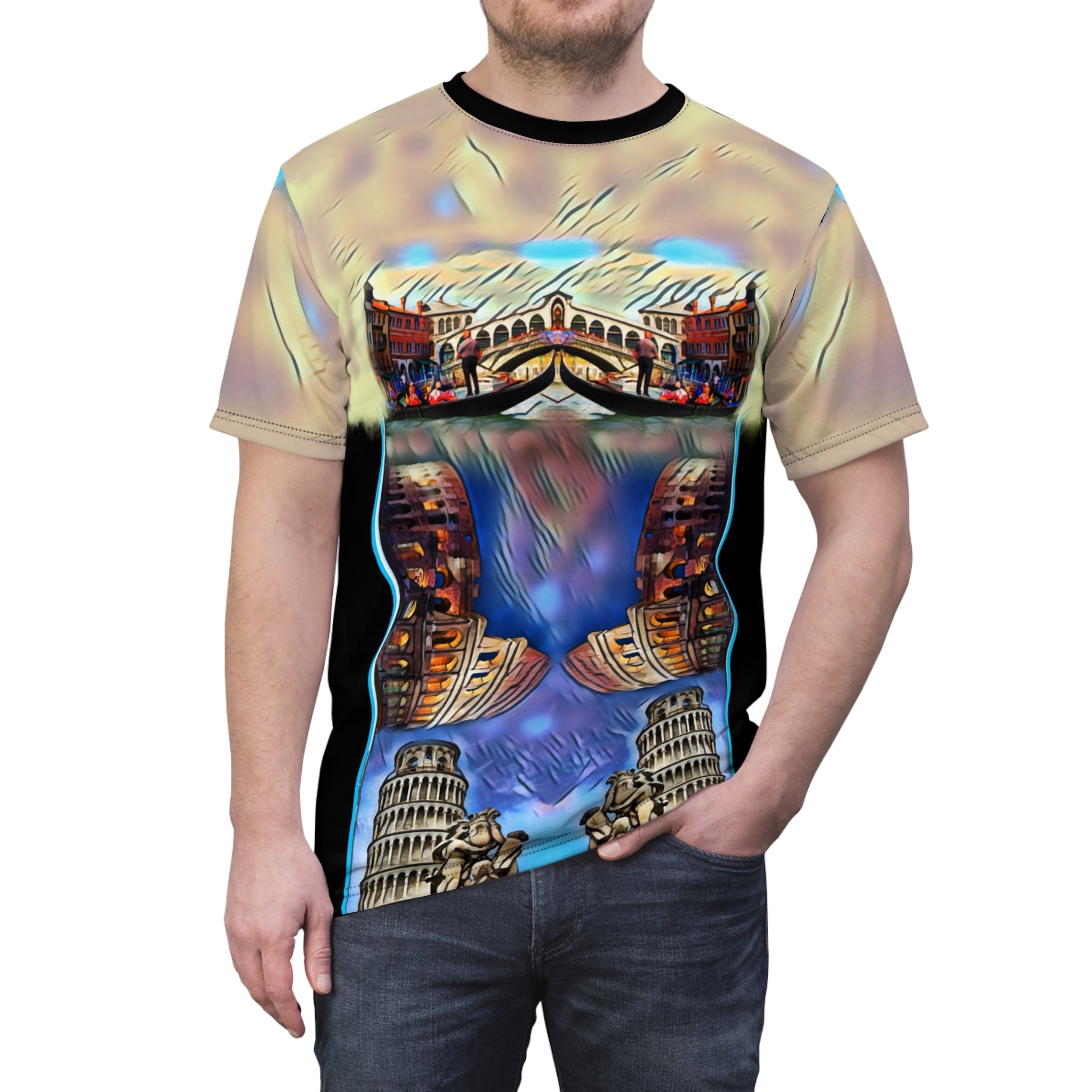 Italy,for men,Unisex Cut & Sew Tee (AOP)