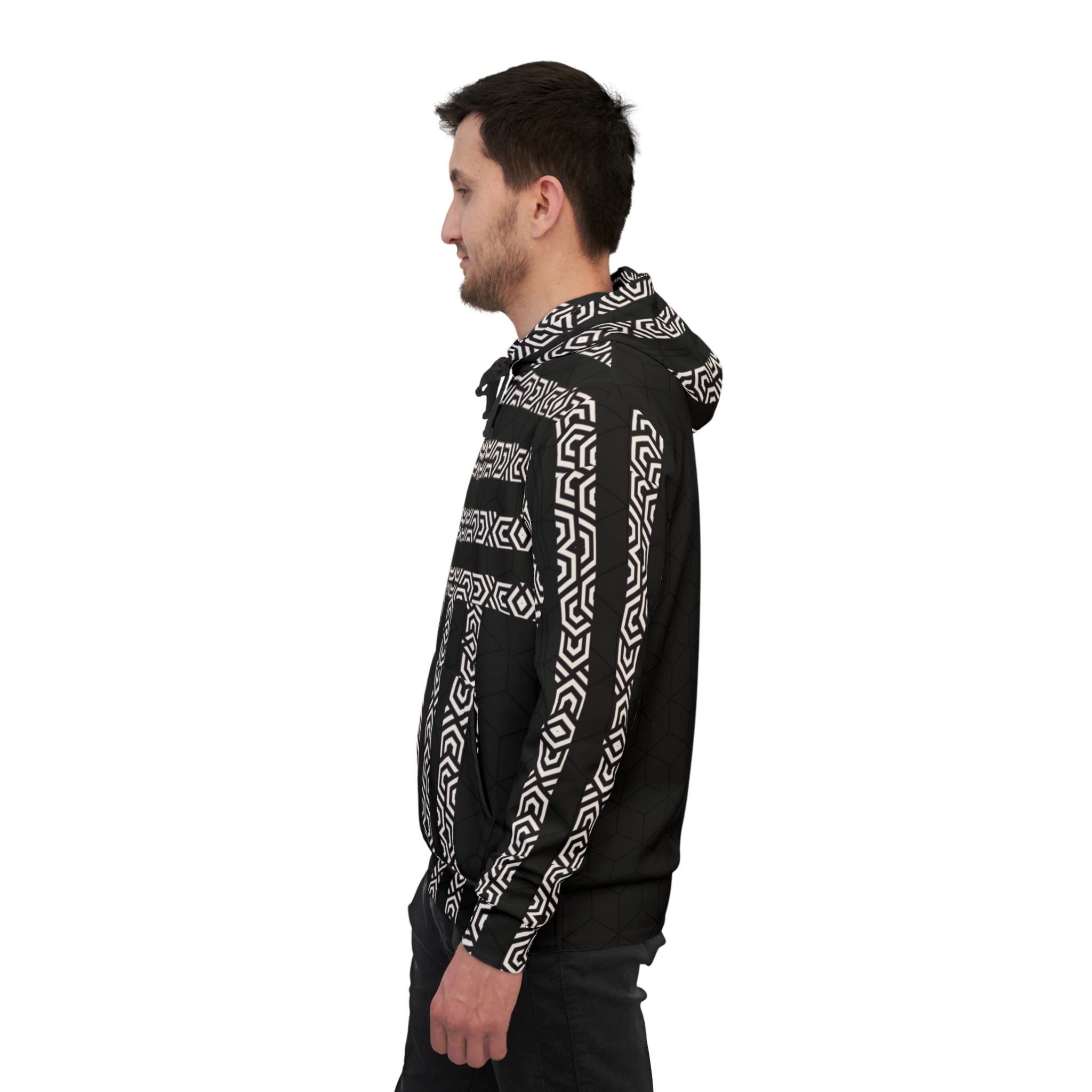 Athletic Hoodie - White Cube Design