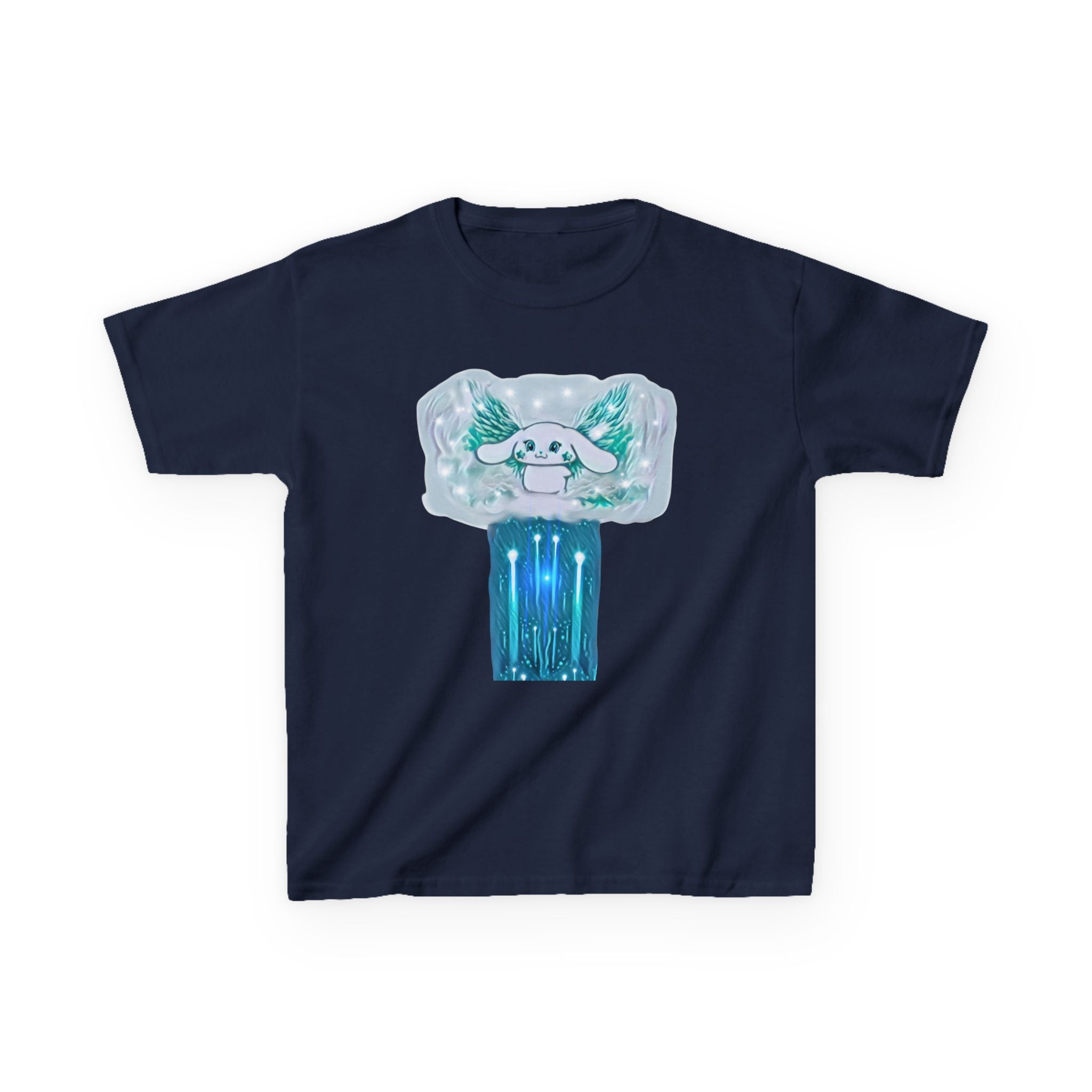 Sky the bunny,Cute Kids Tee, Turtle Graphic T-Shirt, Fun Summer Outfit, Children&