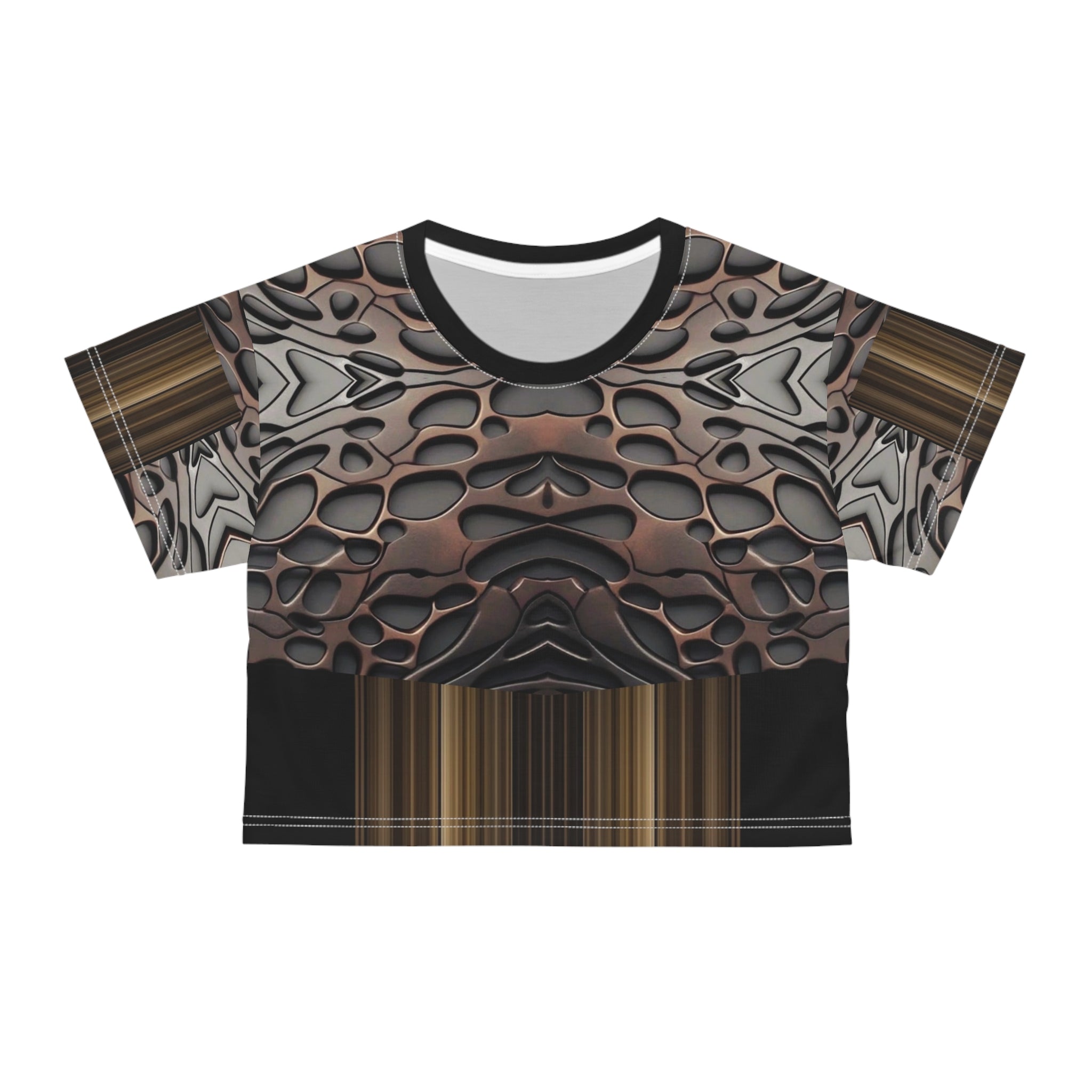 French polish,Chic Abstract Crop Tee, Artful Casual Top, Trendy Summer Tee, Unique Statement Shirt, Monochrome Modern Style, Gift for Fashion Lovers