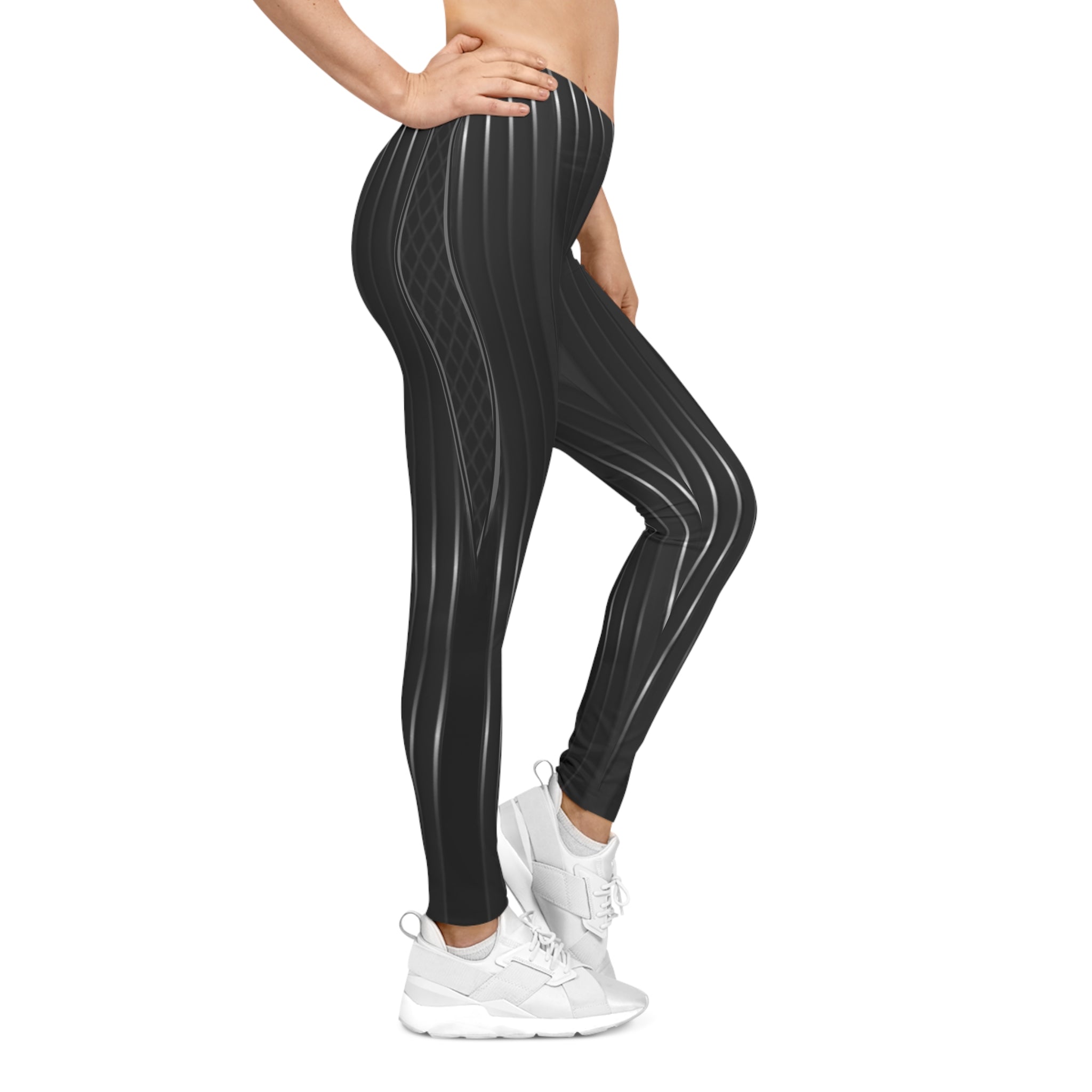 Women’s Stylish Striped Leggings - Fashionable Activewear for Comfort and Casual Wear