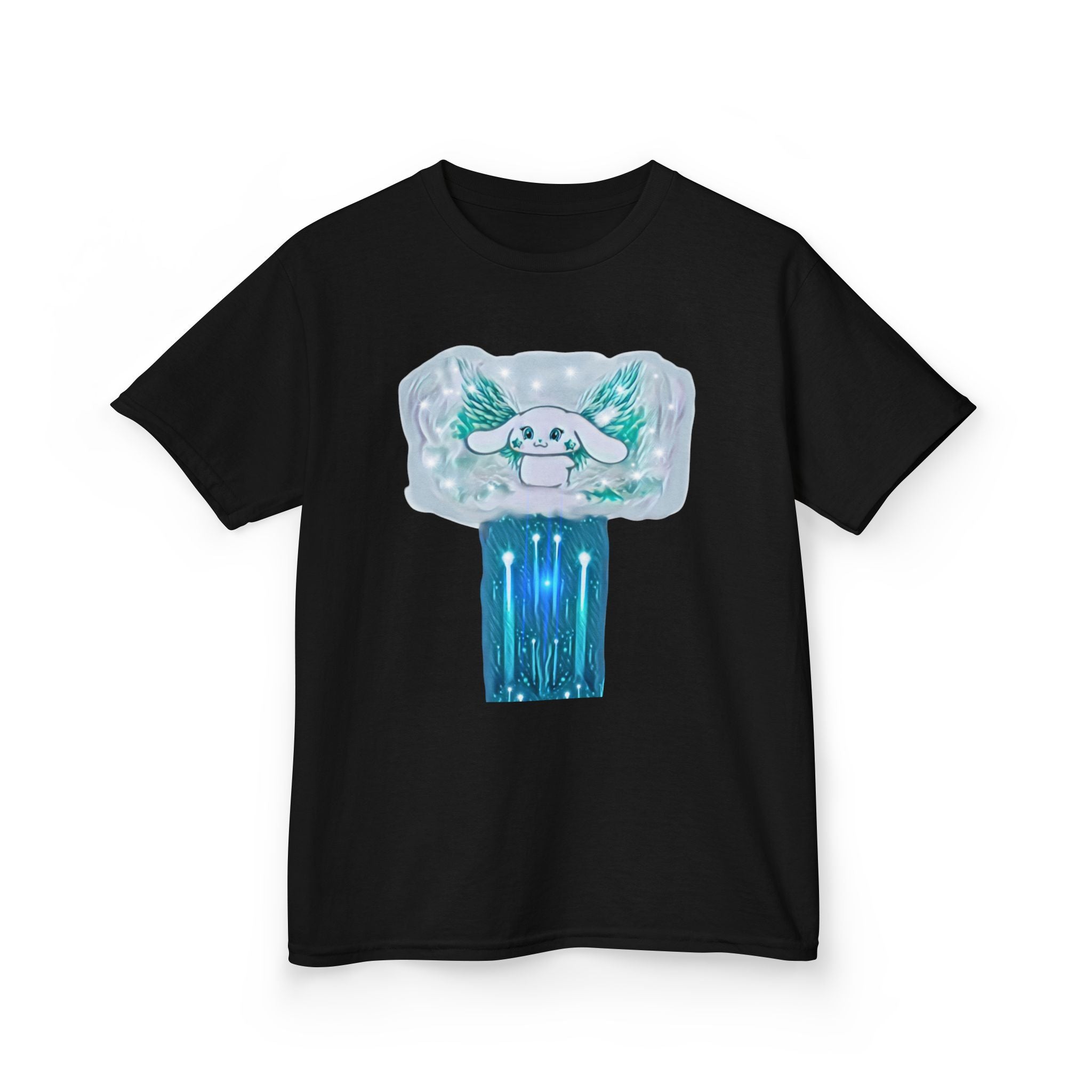Sky the bunny,Cute Kids Tee, Turtle Graphic T-Shirt, Fun Summer Outfit, Children&