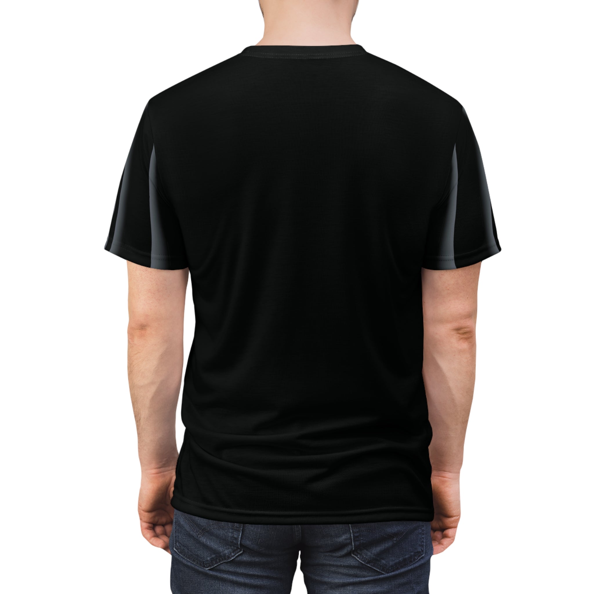 Gray 3D,Unisex Cut & Sew Tee (AOP)