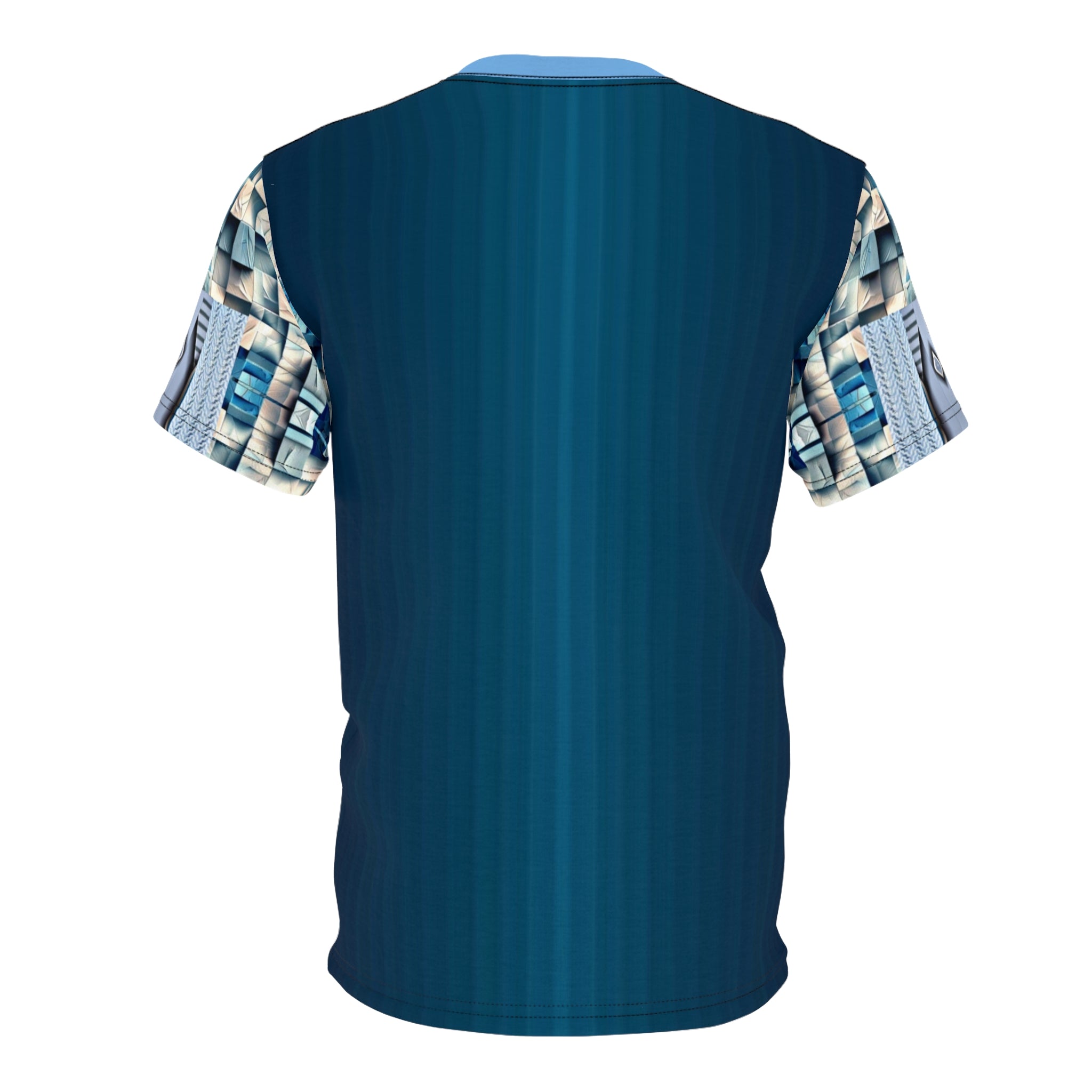 Blue stone,Abstract Geometric Unisex Tee, Unique Graphic Shirt, Trendy Casual Wear, Cool Art Fashion, Statement Piece for Every Occasion