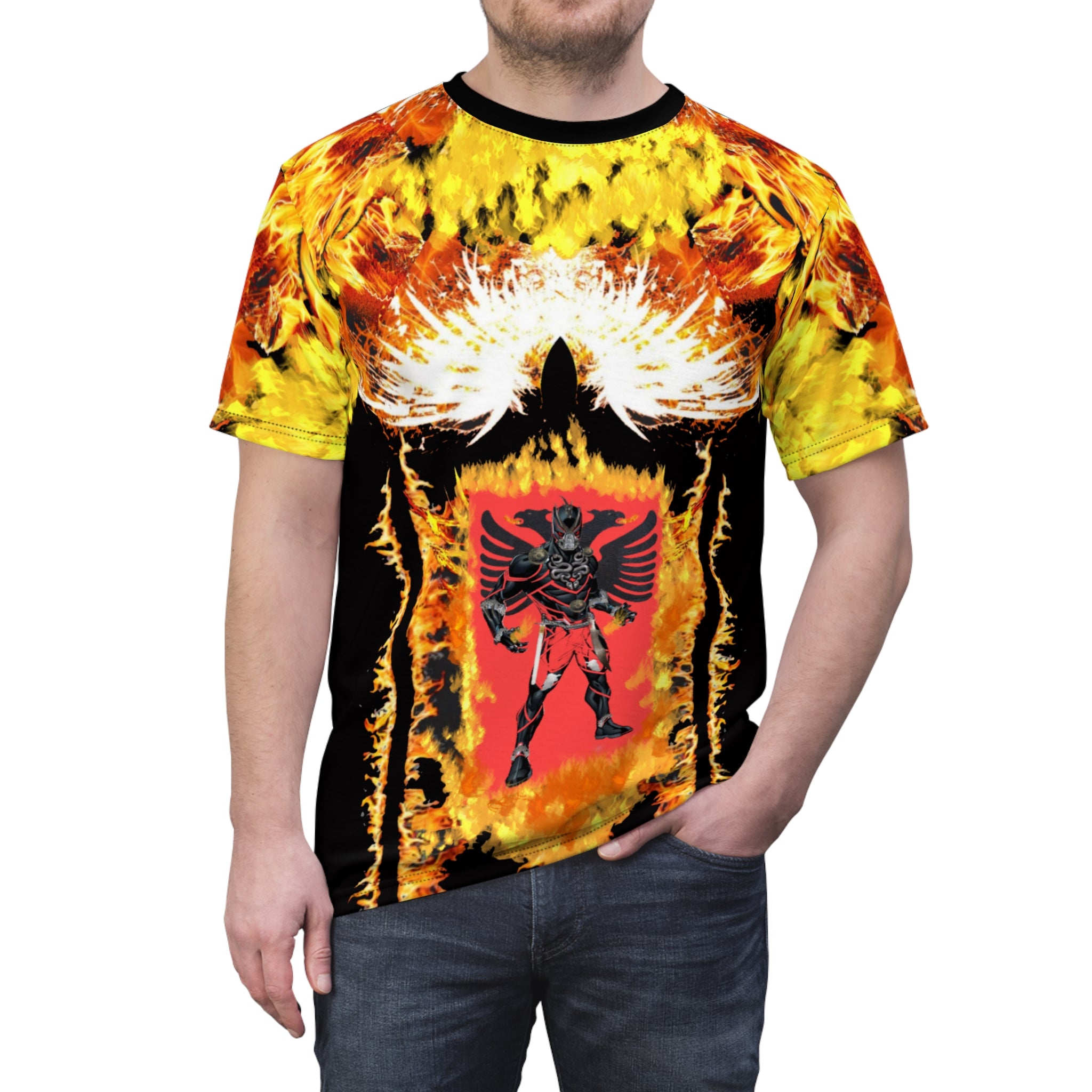 Two Eagle Men, Unisex Cut & Sew Tee (AOP)