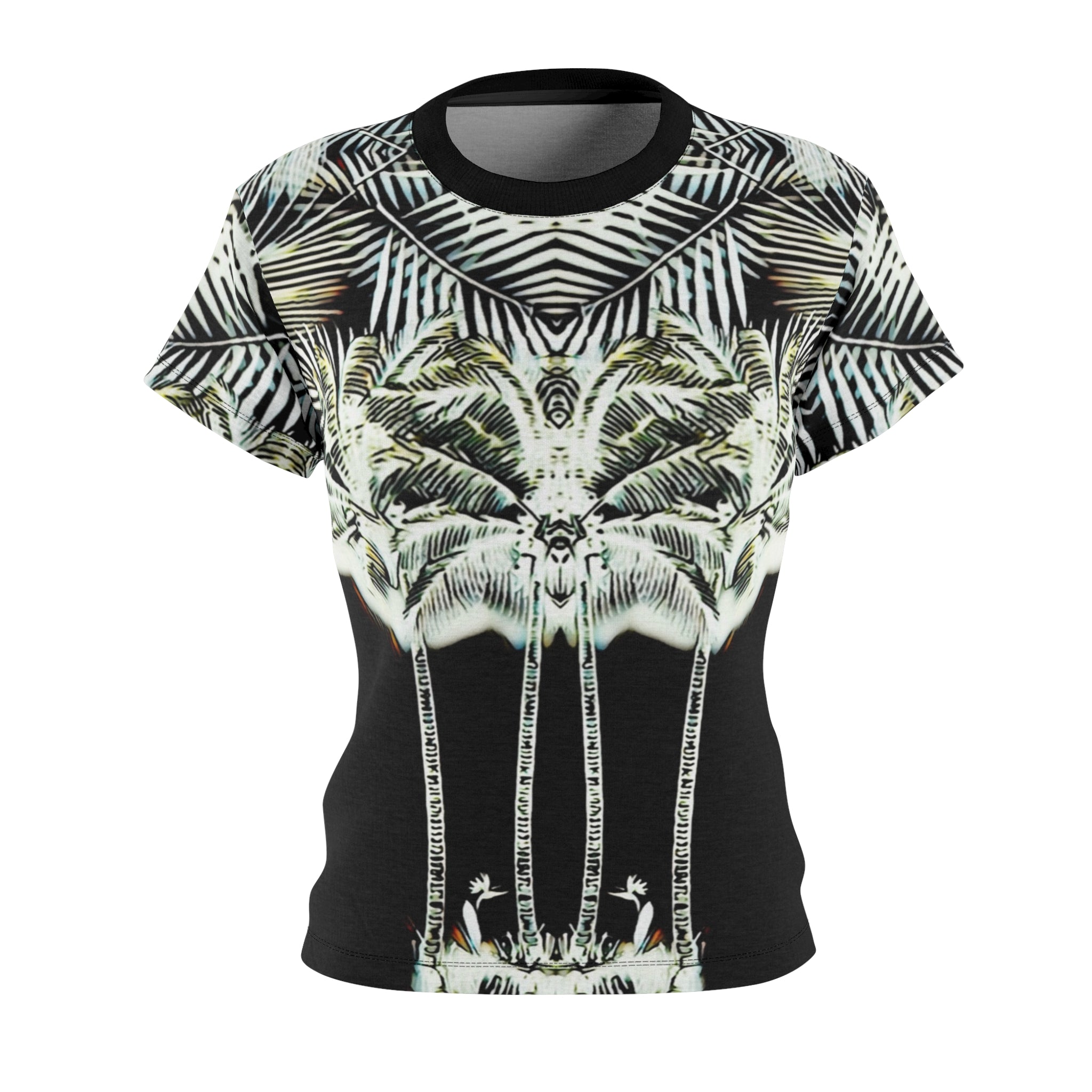 Rifka,Tropical Palm Print Tee, Women&