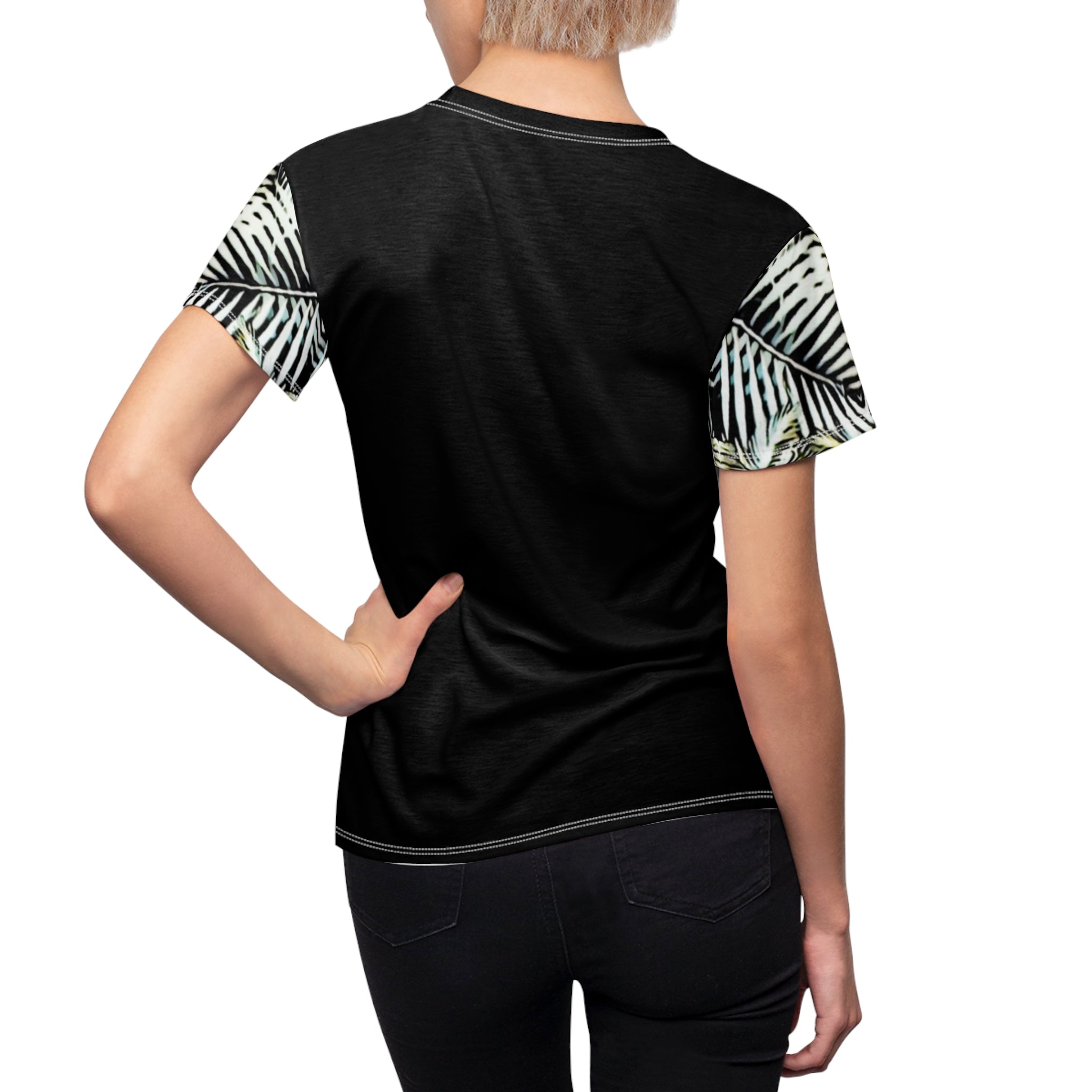 Rifka,Tropical Palm Print Tee, Women&