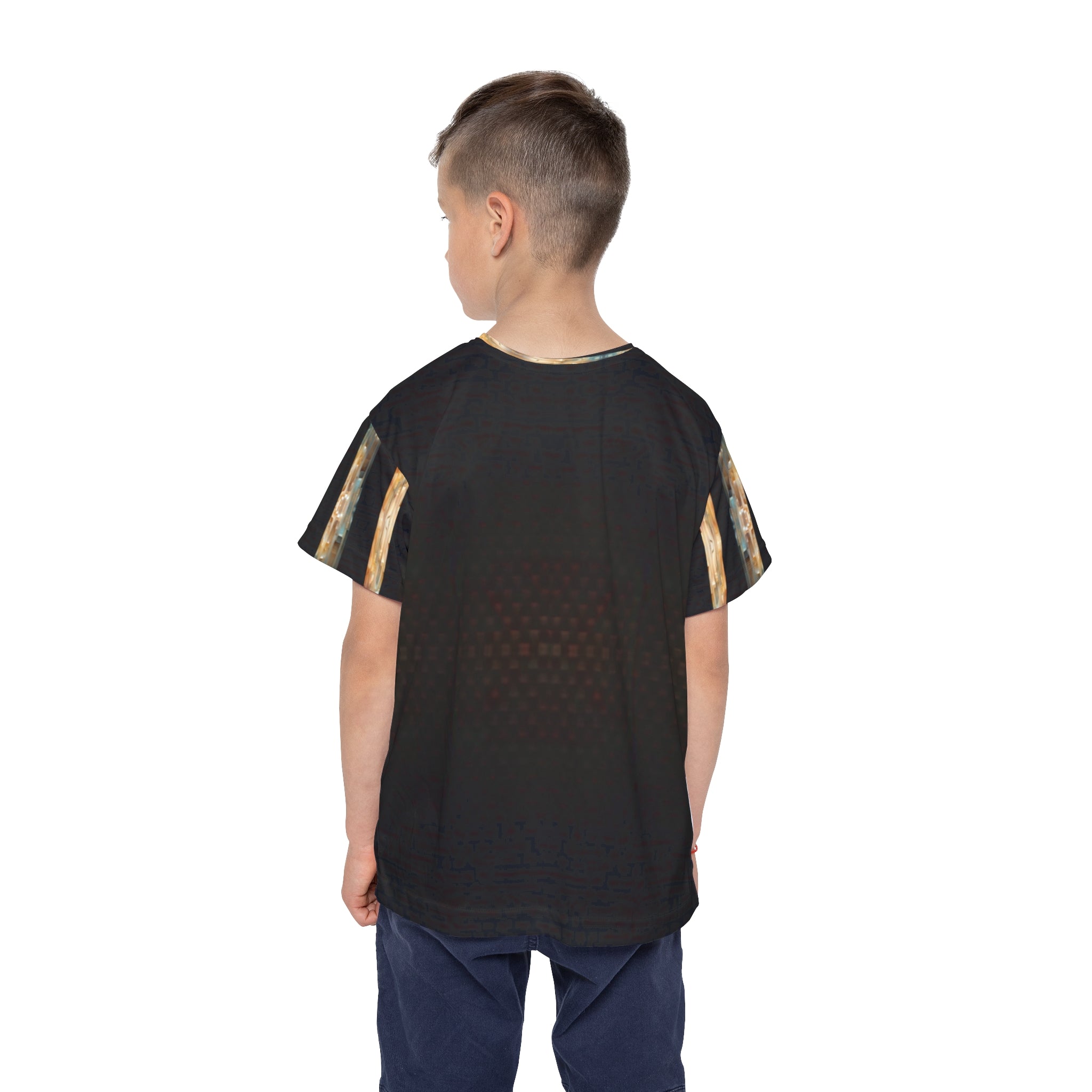 Kids Sports Jersey - Brown Marble Print