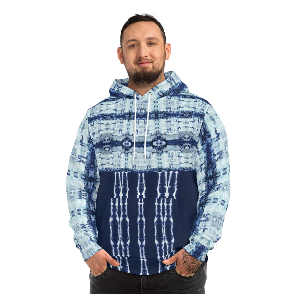 Blue tie diy . Fashion Hoodie (AOP)