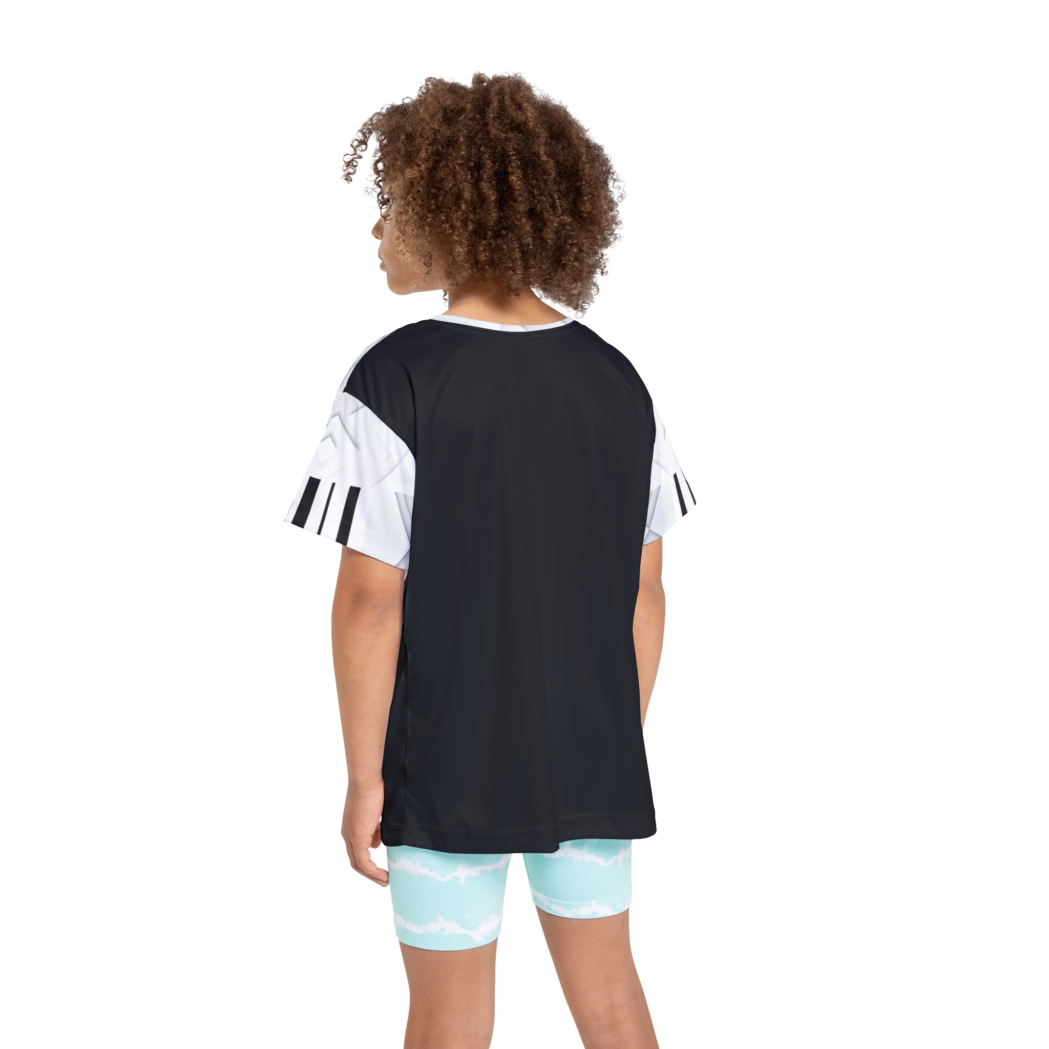 White Cube,Stylish Kids Sports Jersey, Youth Athletic Shirt, Team Spirit Wear, Outdoor Play Clothes, Ideal for Sports Events & Birthdays