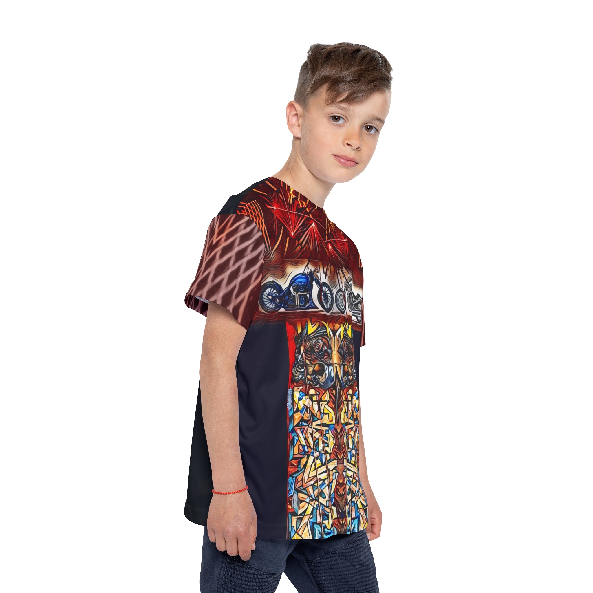 Rock Motorcycle,Kids Sports Jersey (AOP)