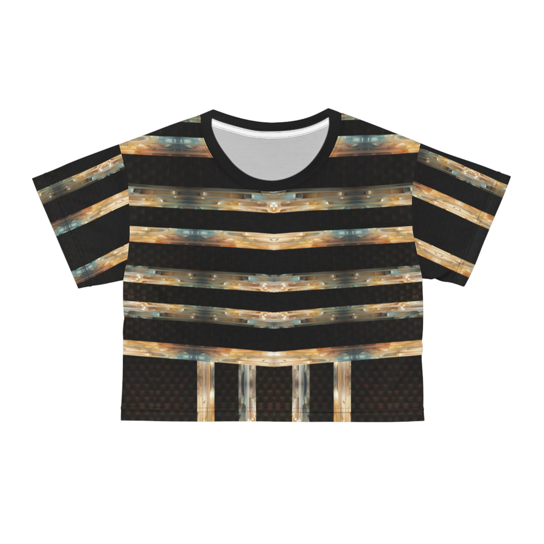 Brown Marble Crop Tee