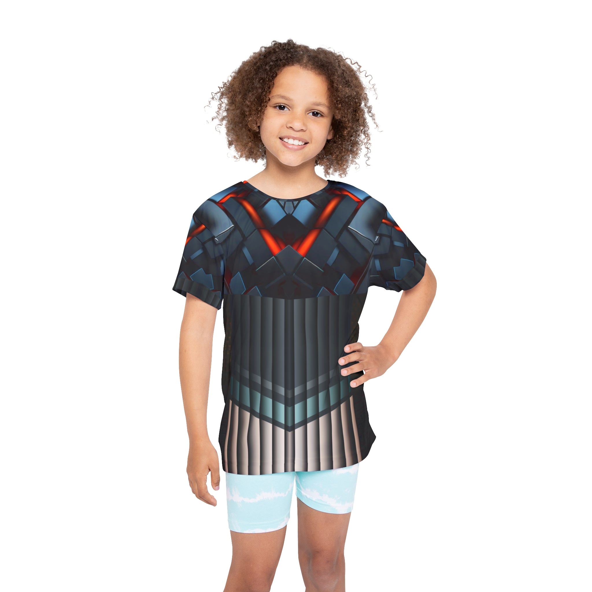 Orange Cube,Kids Sports Jersey (AOP)