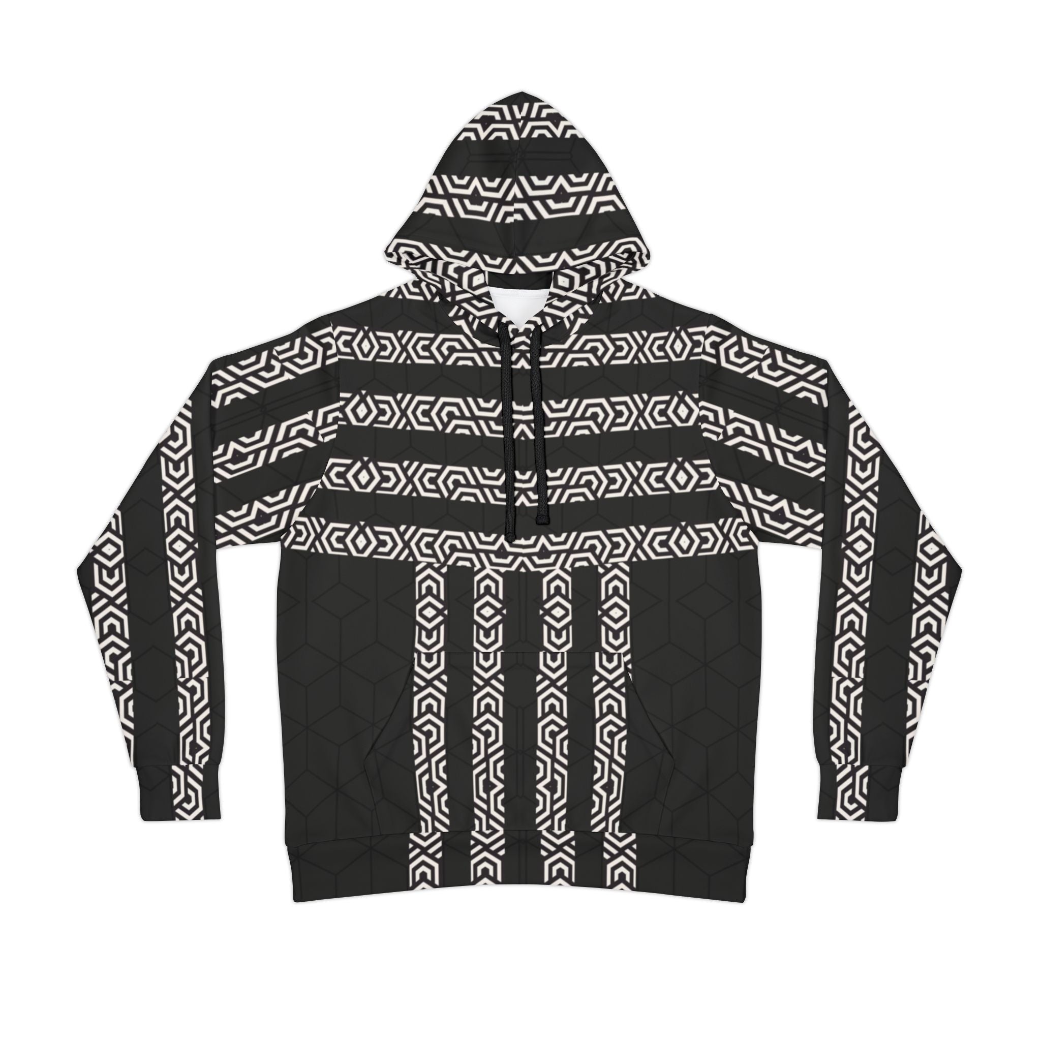 Athletic Hoodie - White Cube Design