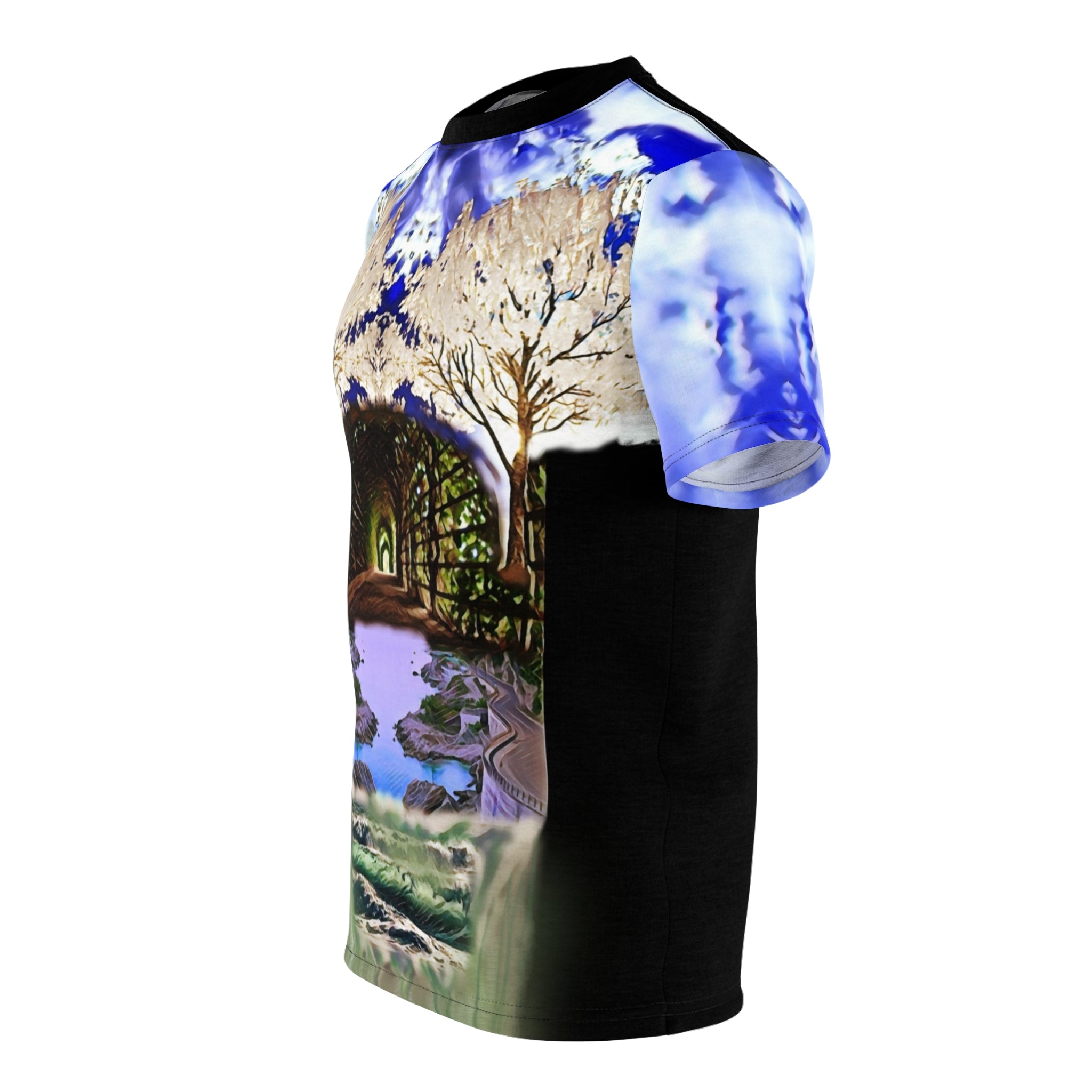White tree for men,Unisex Cut & Sew Tee (AOP)