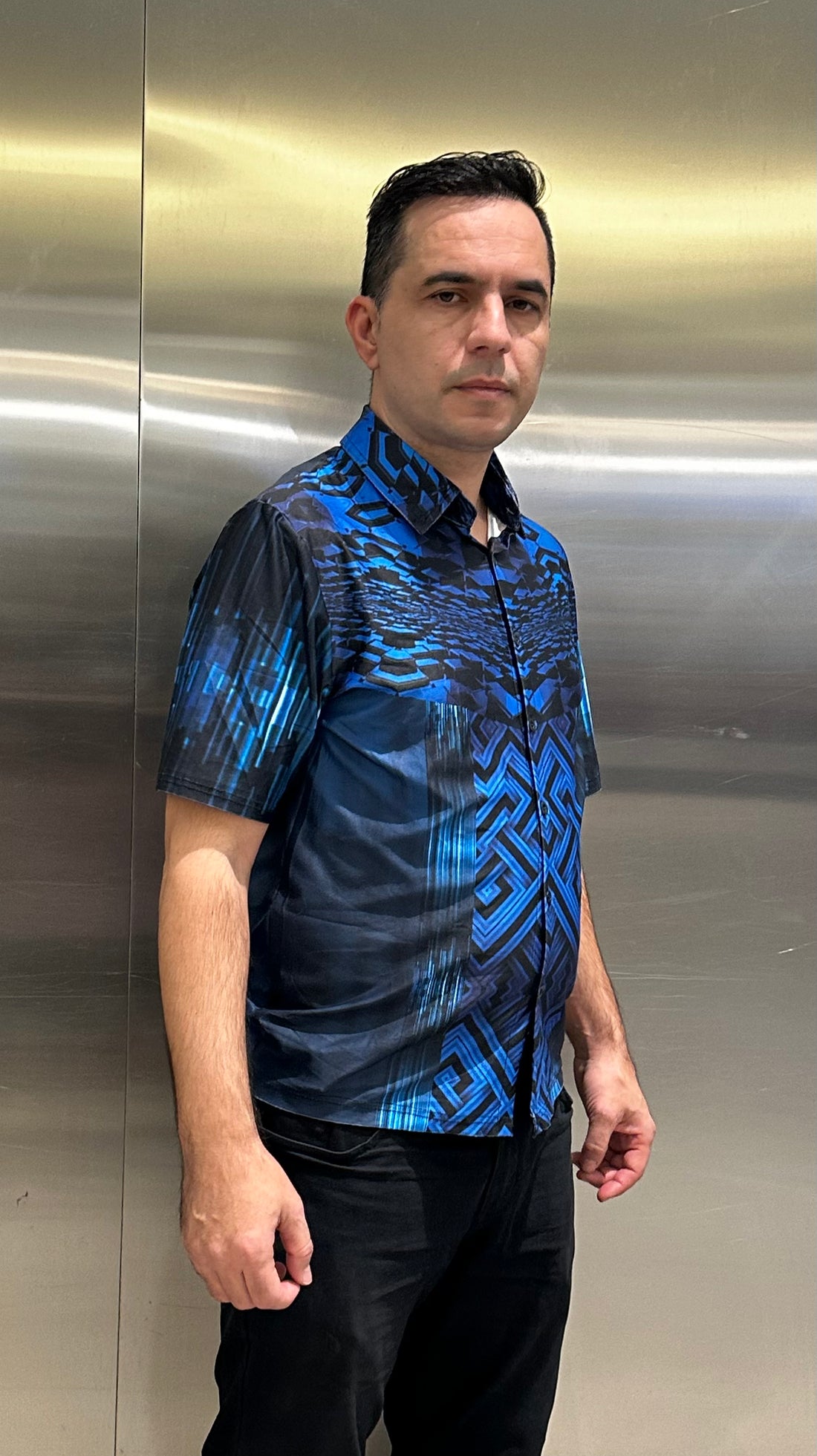 Blue Cube,Casual shirt,Short sleeve for Men