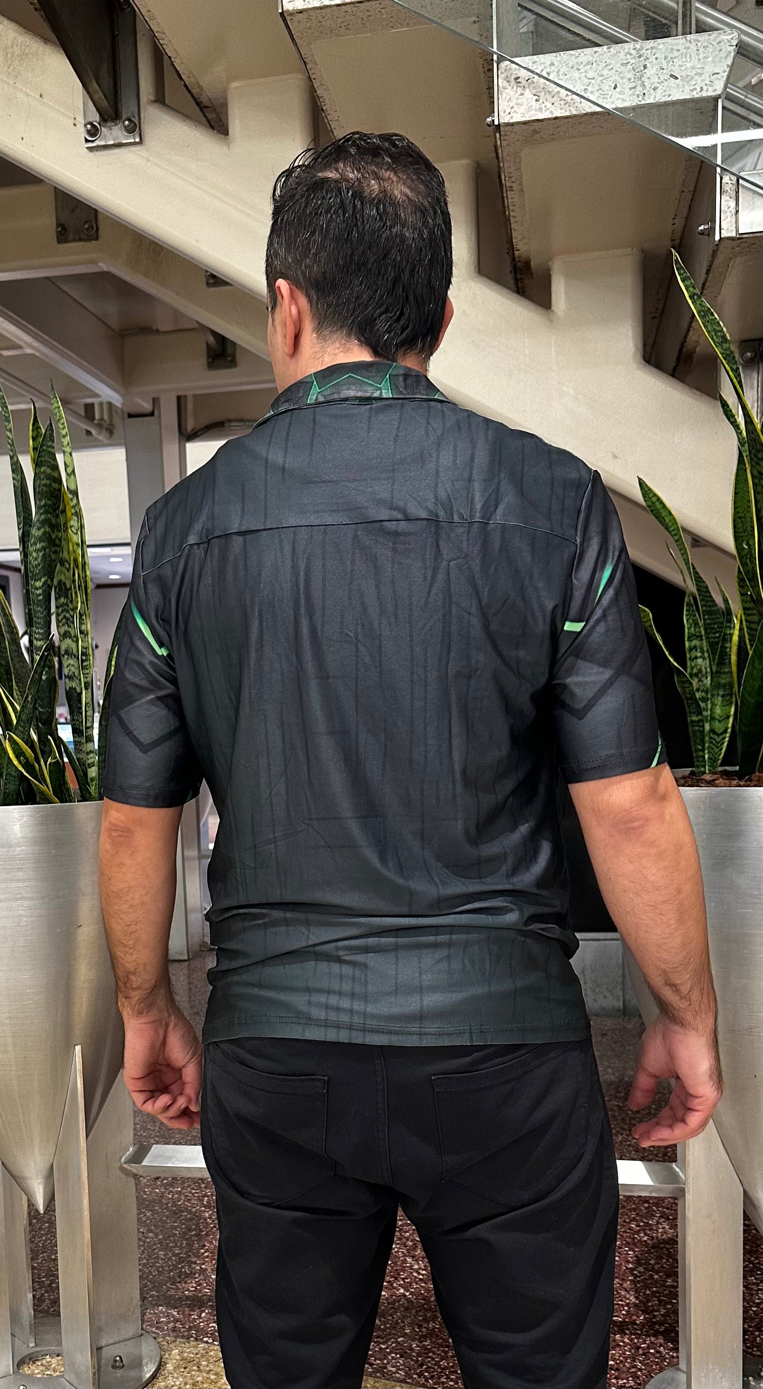 Green triangle,Casual shirt,Short sleeve for men