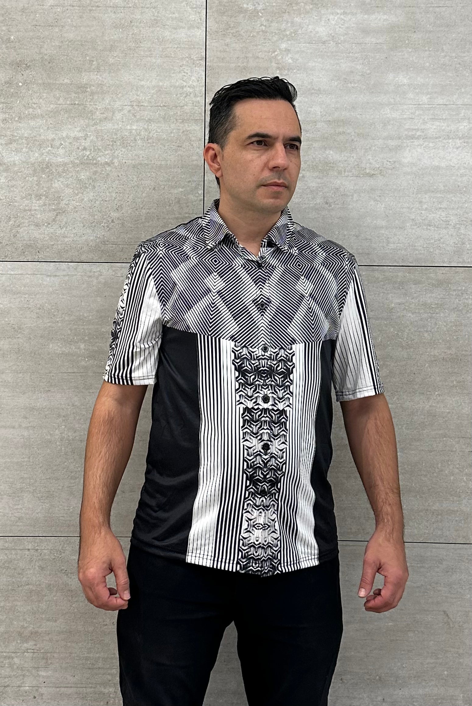 Silver cube,Casual shirt,Short sleeve for men