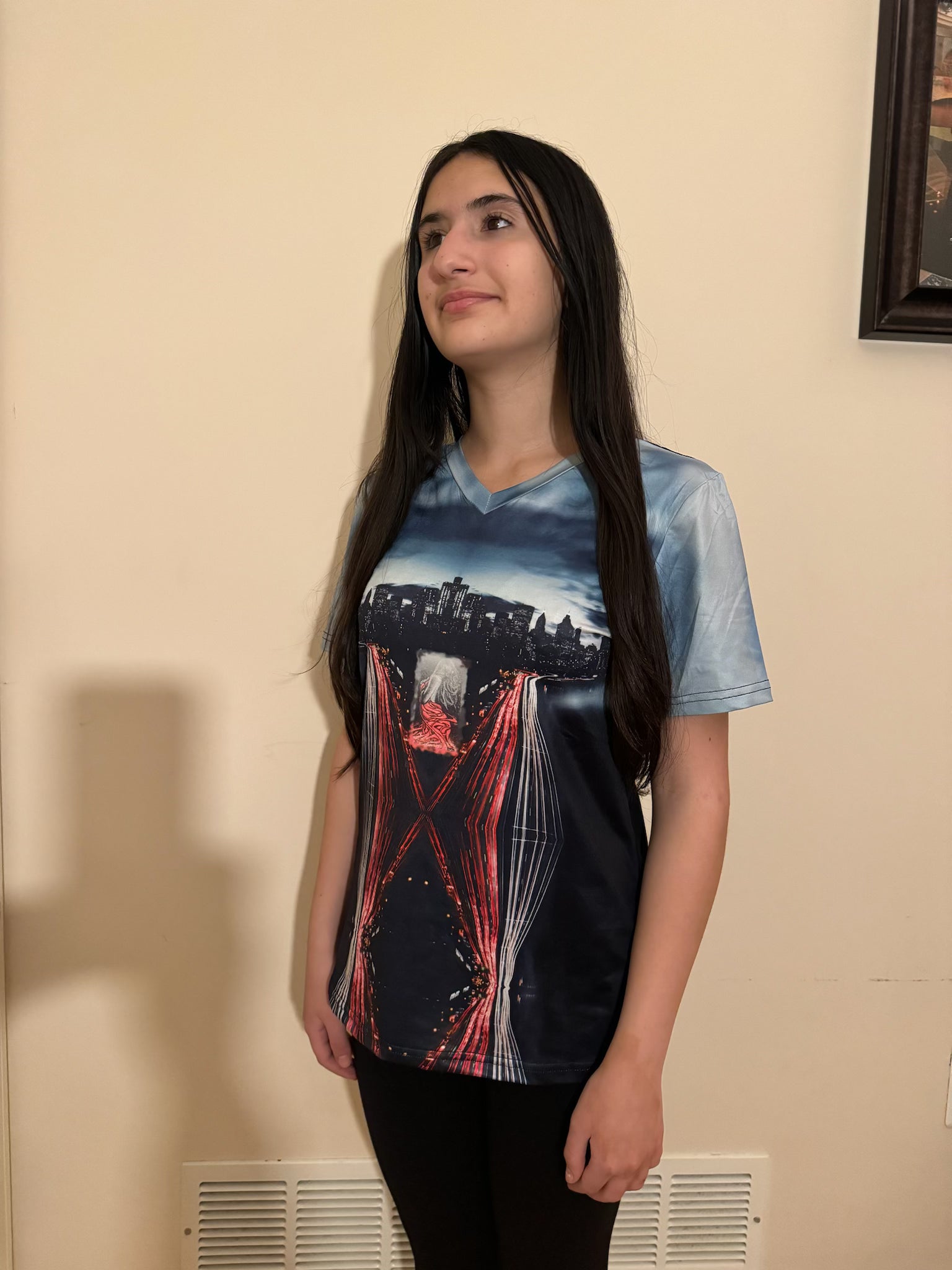 B Lit Clothing NY Style V-Neck T-Shirt for Women