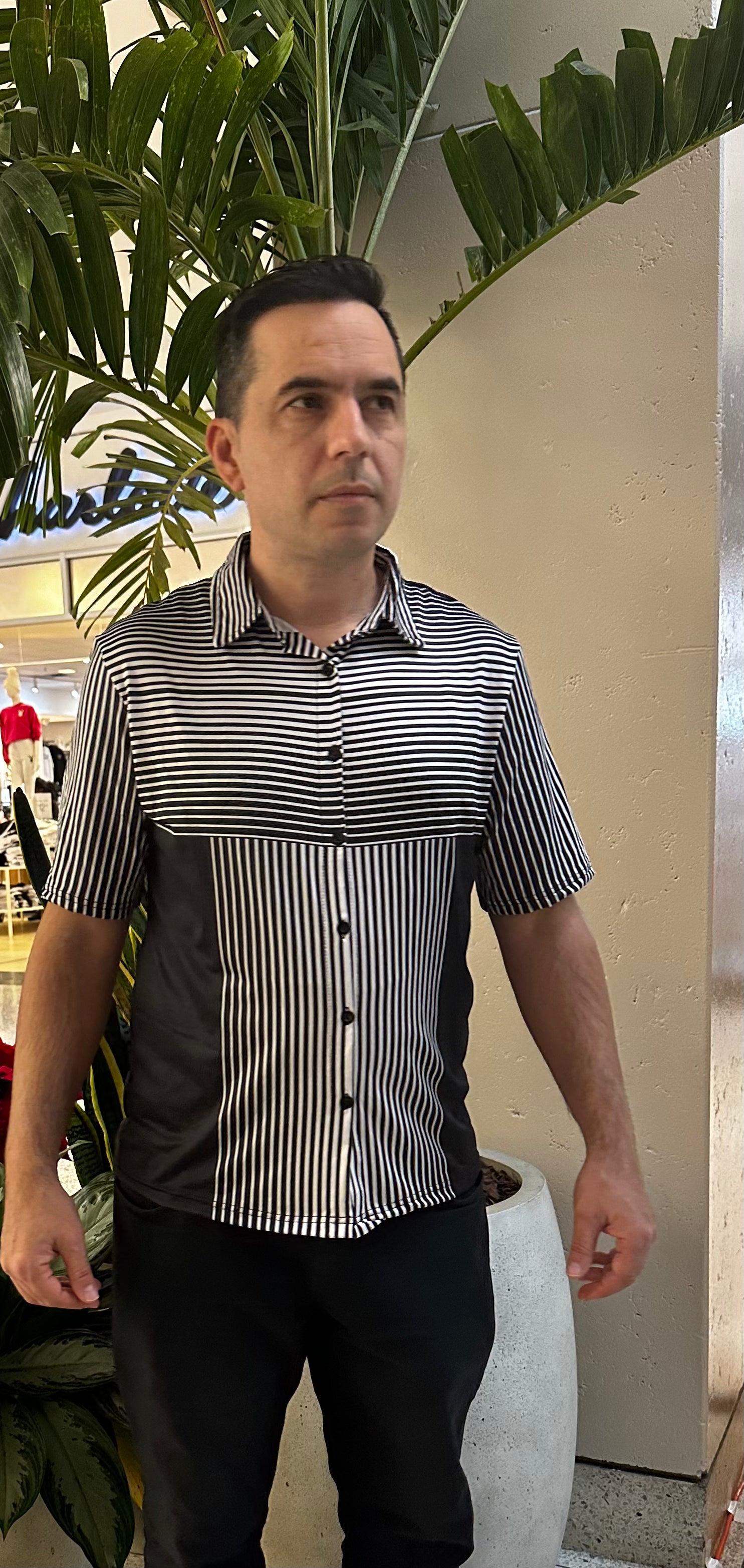 Line 3D,Casual shirt,Short sleeve for men