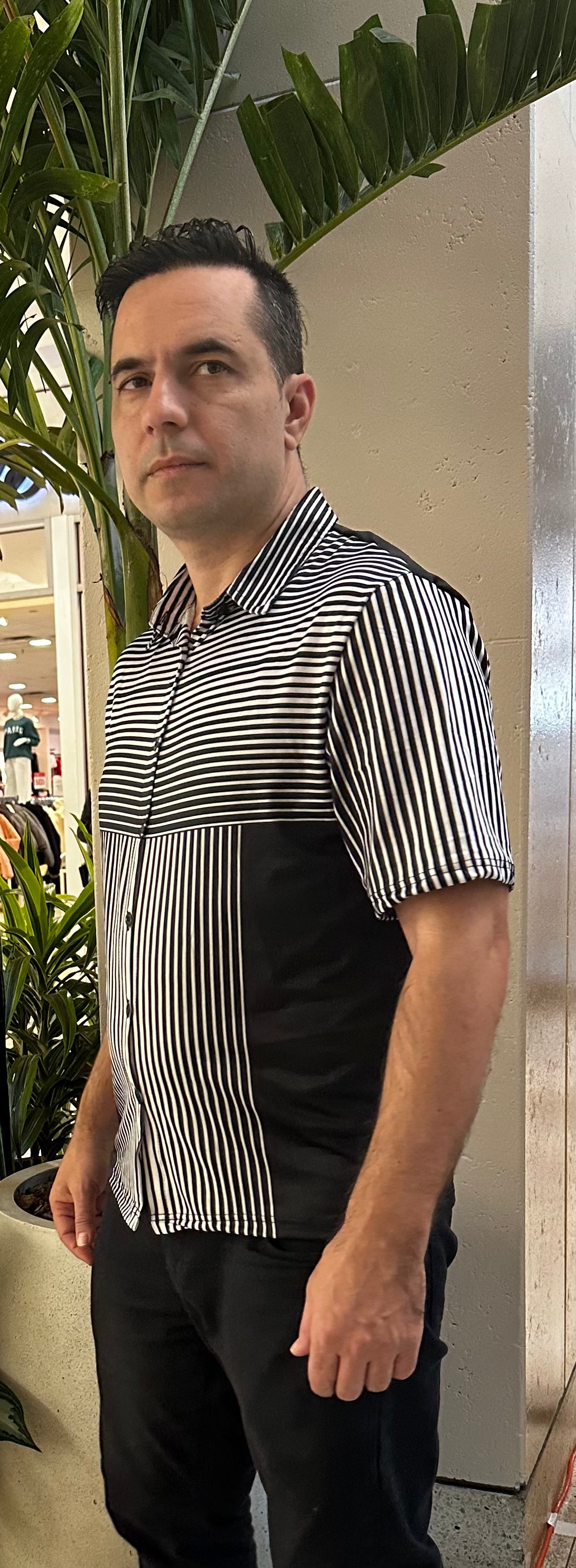 Line 3D,Casual shirt,Short sleeve for men