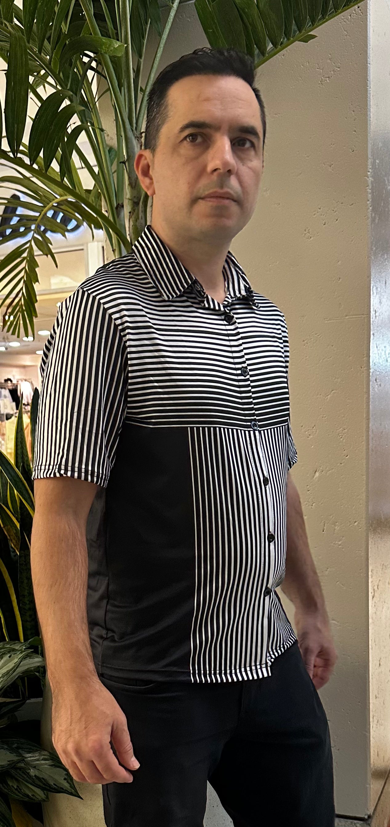 Line 3D,Casual shirt,Short sleeve for men