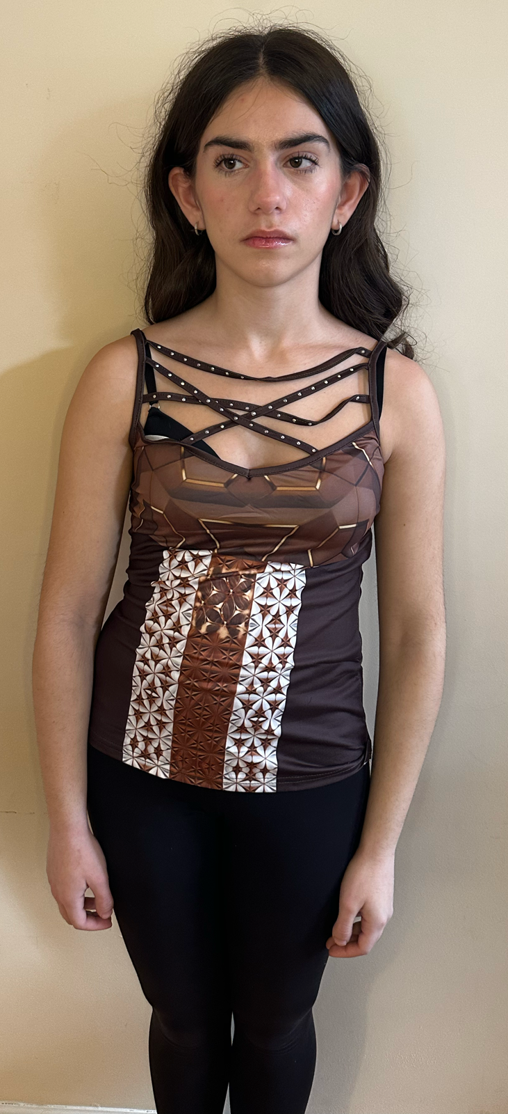 Gold Cube Style Tank top for Women