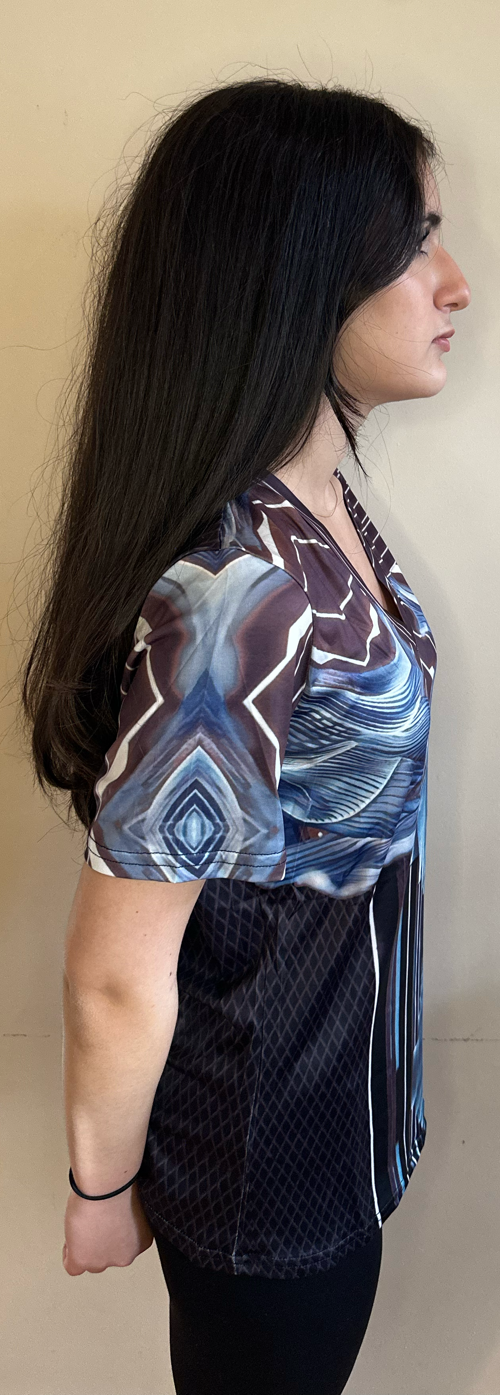 Ice Door,Style:V-neck,Short sleeve for Women