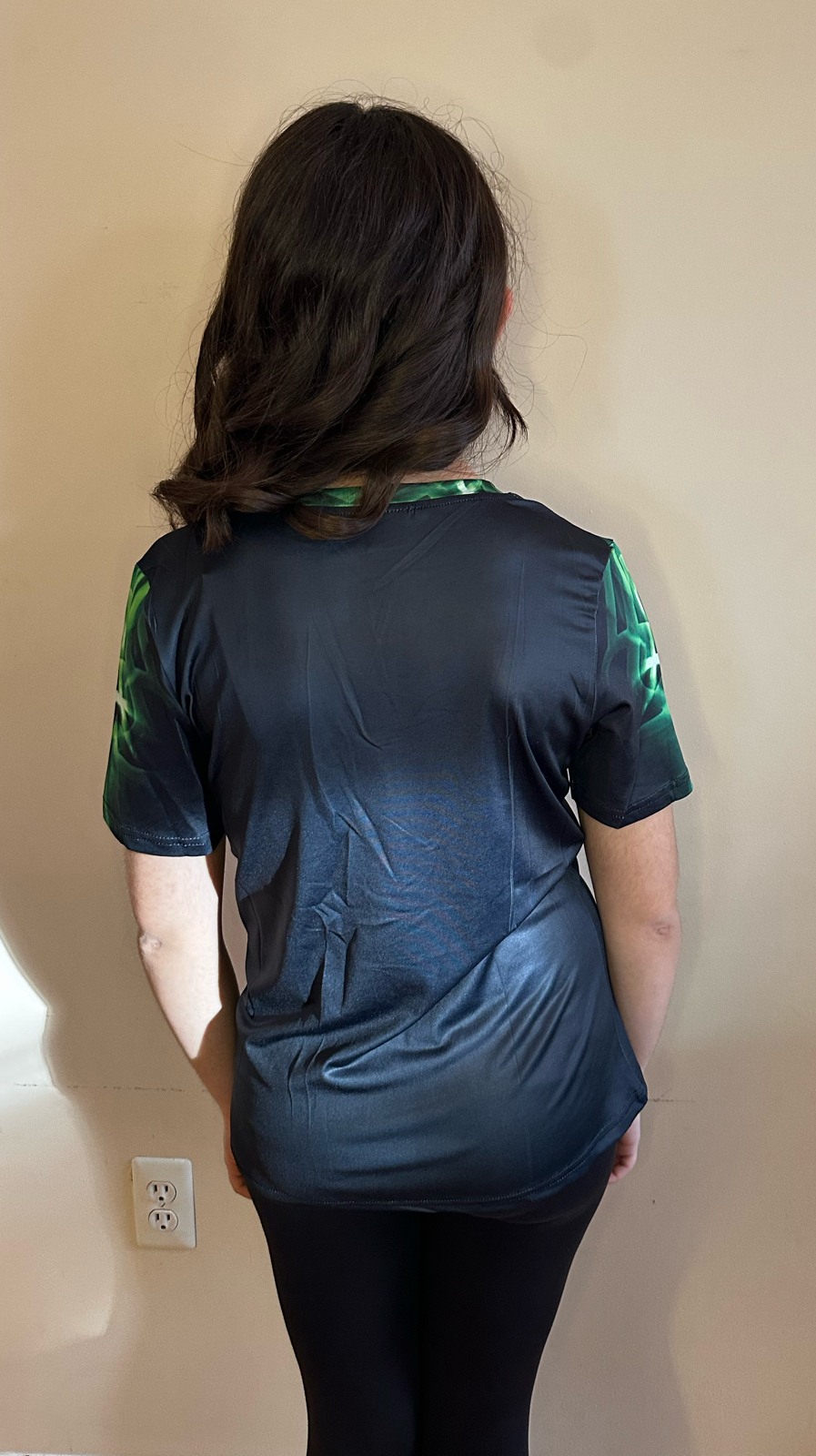Green Rose,Style:V-neck,Short sleeve for Women