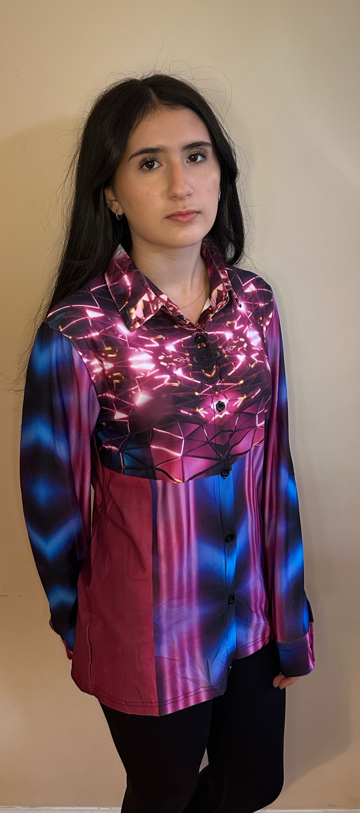 Pink Cube,Casual shirt,Long sleeve for Women