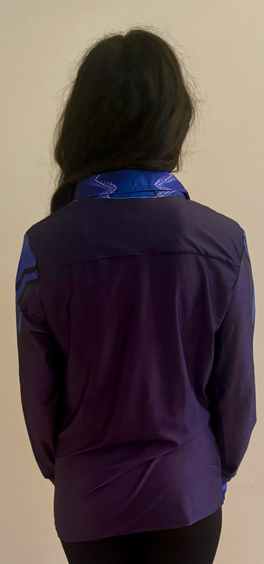 Purple leaf,Casual shirt,Long sleeve for Women