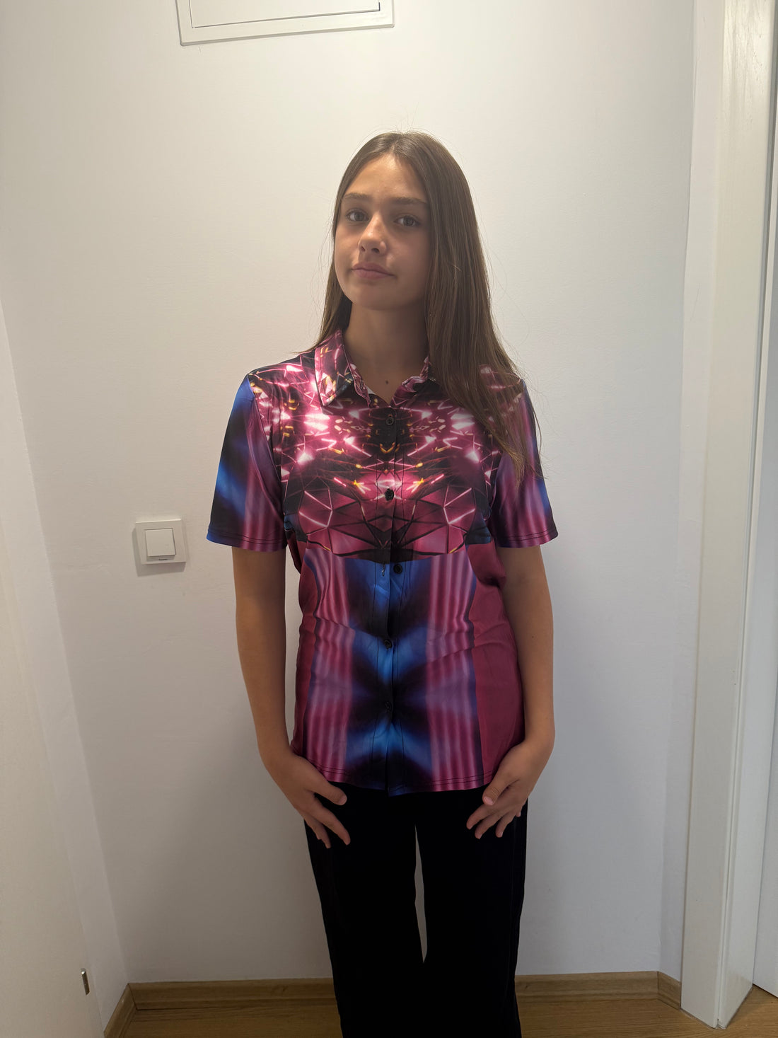 Pink Cube,Casual shirt,Short sleeve for Women