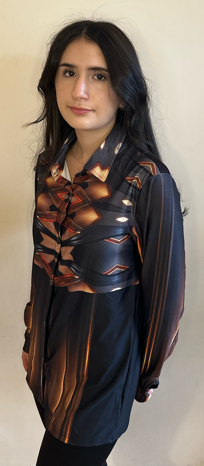 Gold 3D,Casual shirt,Long sleeve for women