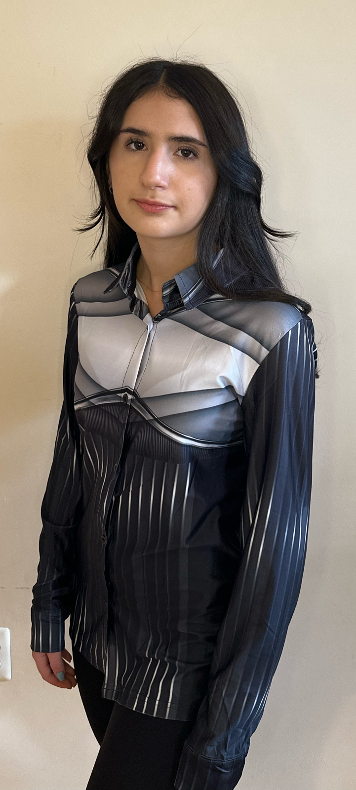 Silver 3D,Casual shirt,Long sleeve for Women
