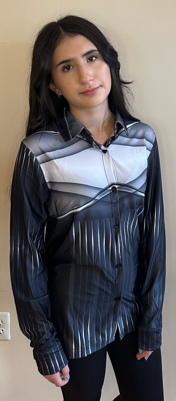 Silver 3D,Casual shirt,Long sleeve for Women