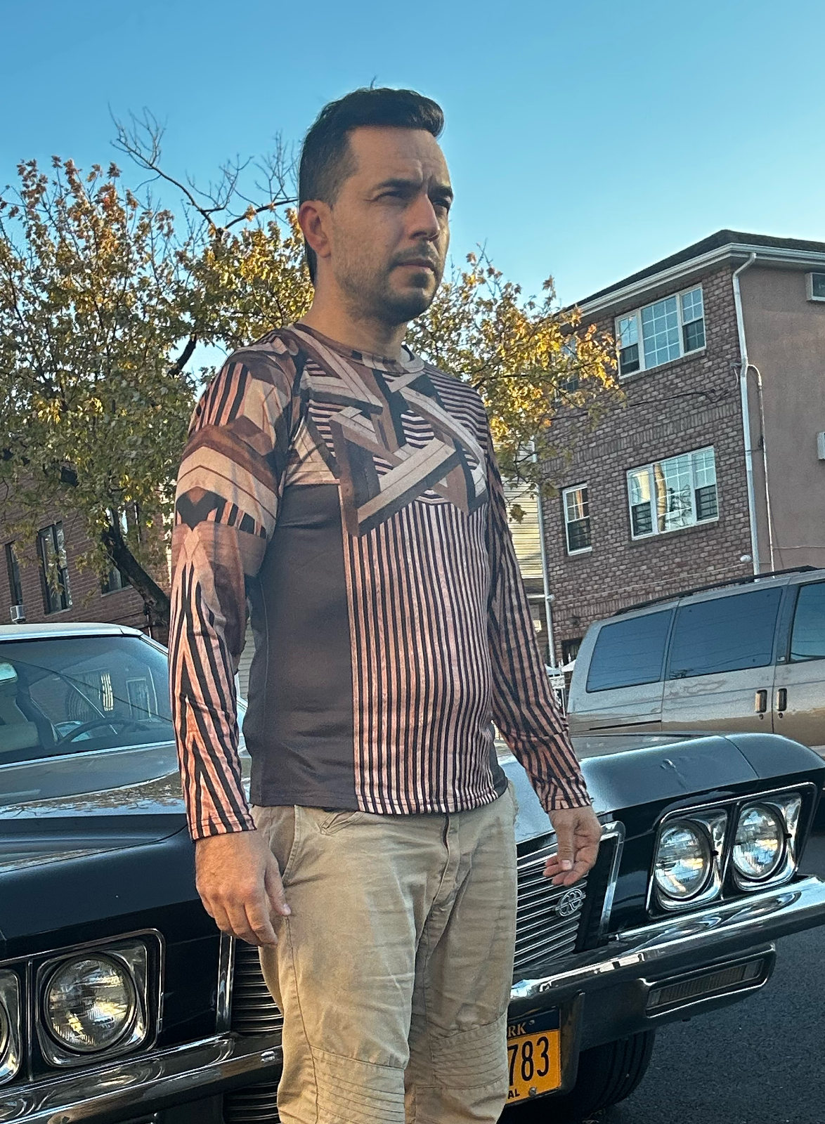 Wood,O-neck,Long sleeve for men