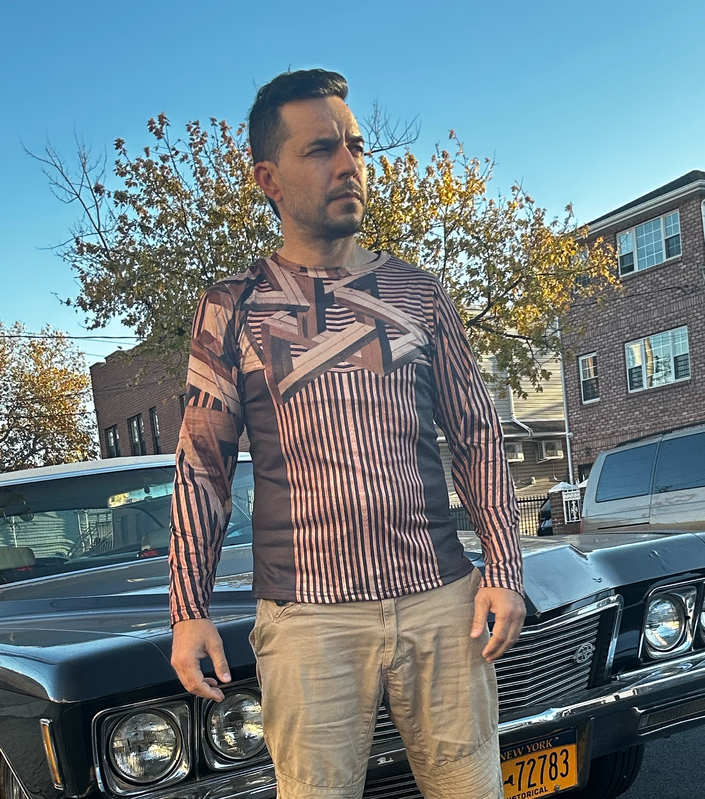 Wood,O-neck,Long sleeve for men