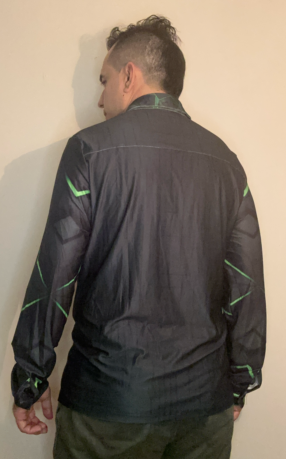 Green triangle,Casual shirt,Long sleeve for men
