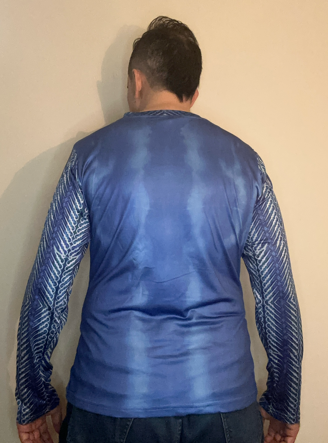 Blue maley,Style:V-neck,Long sleeve for men