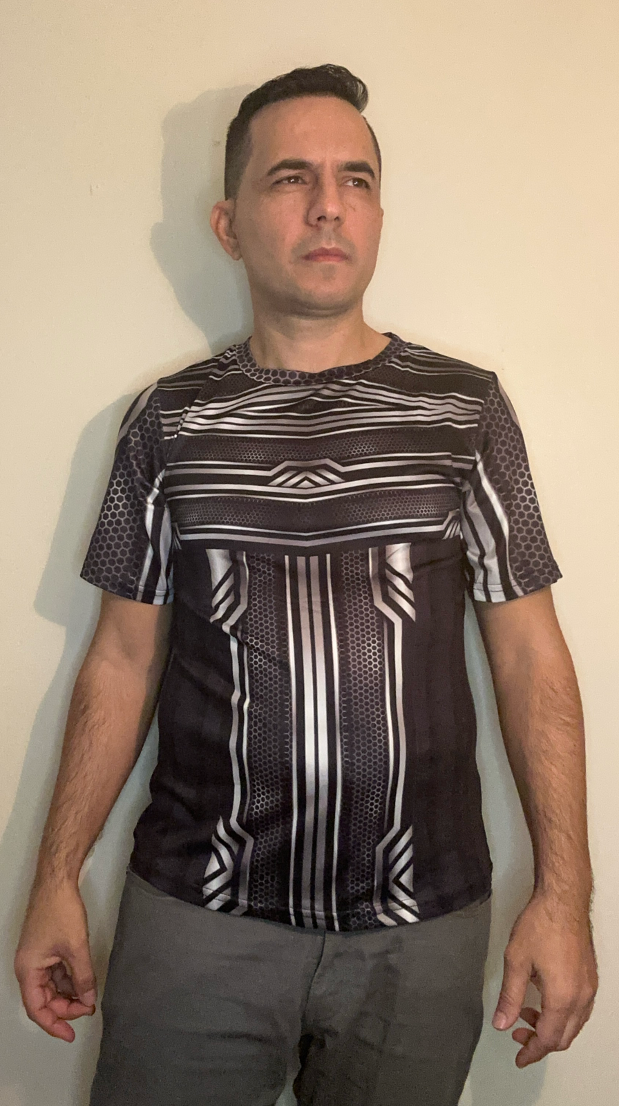 Silver line,O-neck,Short sleeve for men