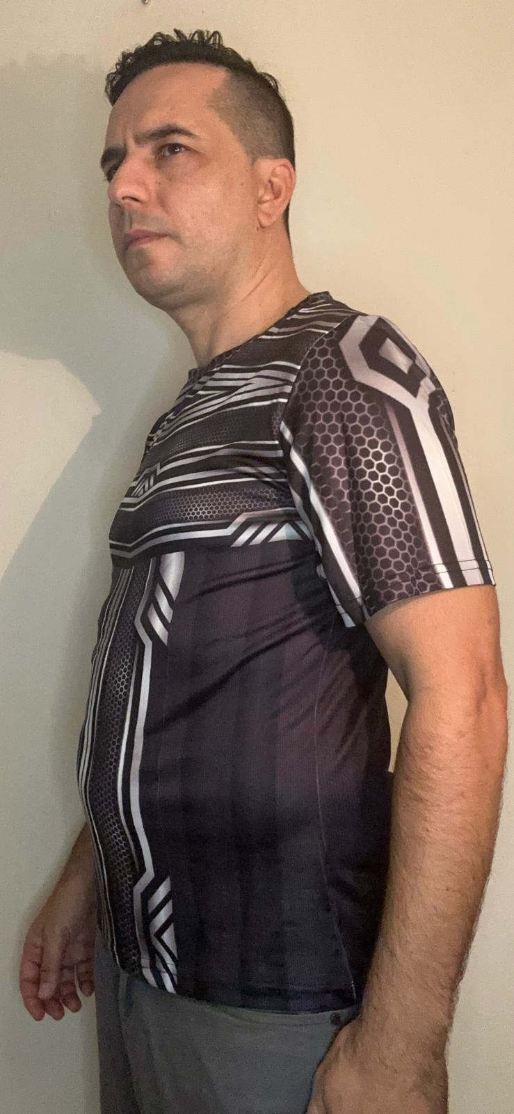 Silver line,O-neck,Short sleeve for men