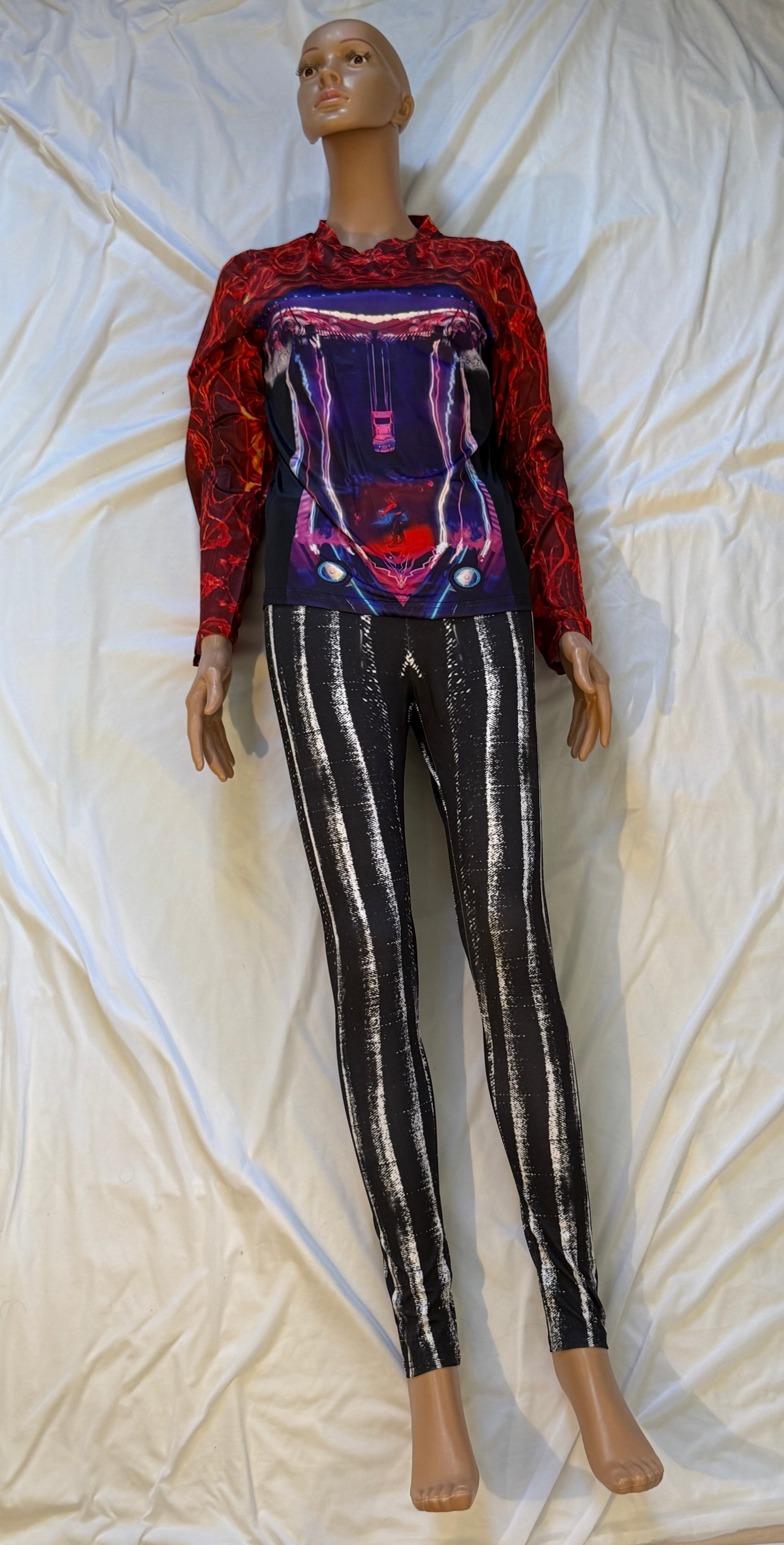 Black tie dye jeans pattern,Women&