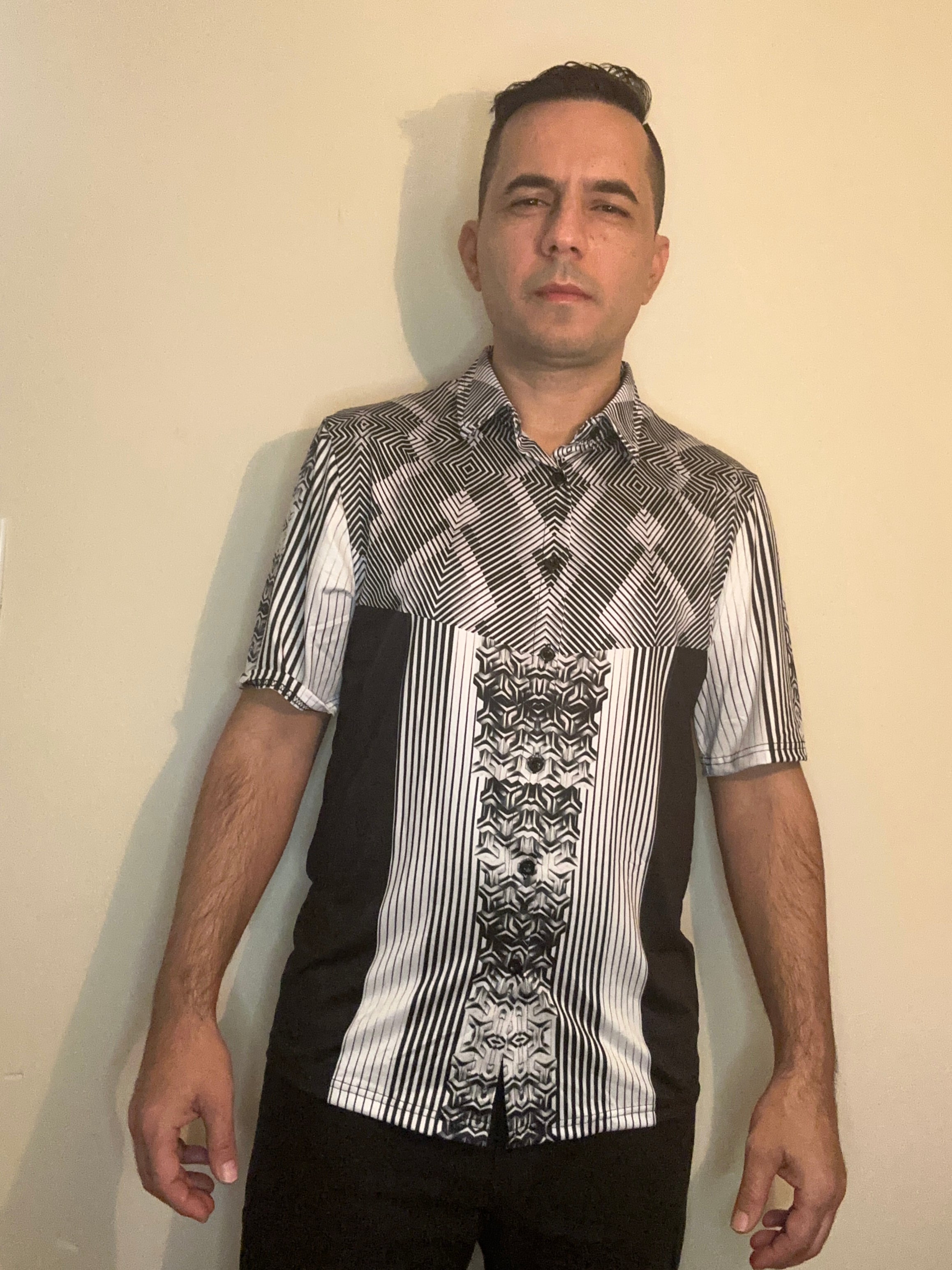Silver cube,Casual shirt,Short sleeve for men