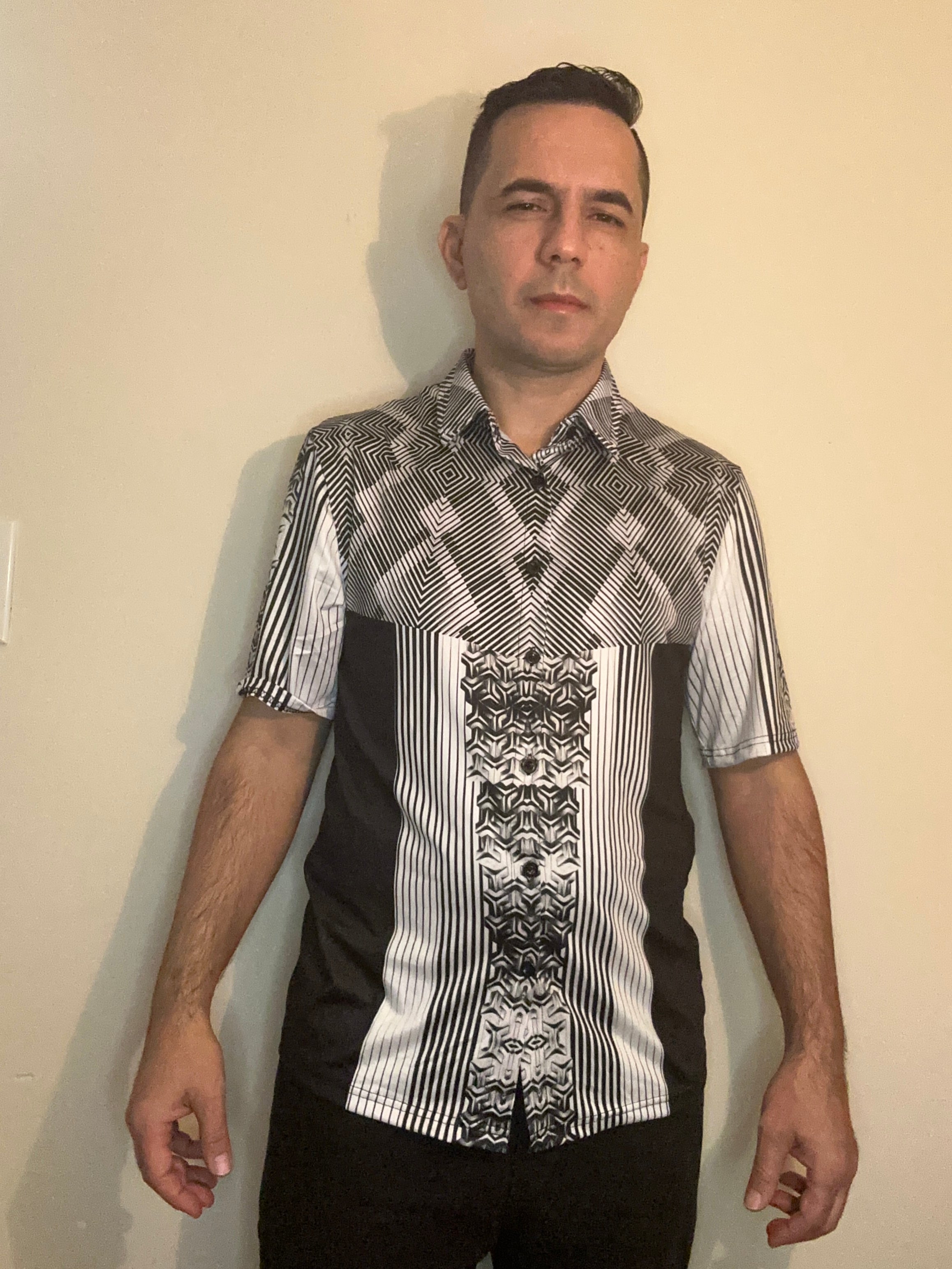 Silver cube,Casual shirt,Short sleeve for men