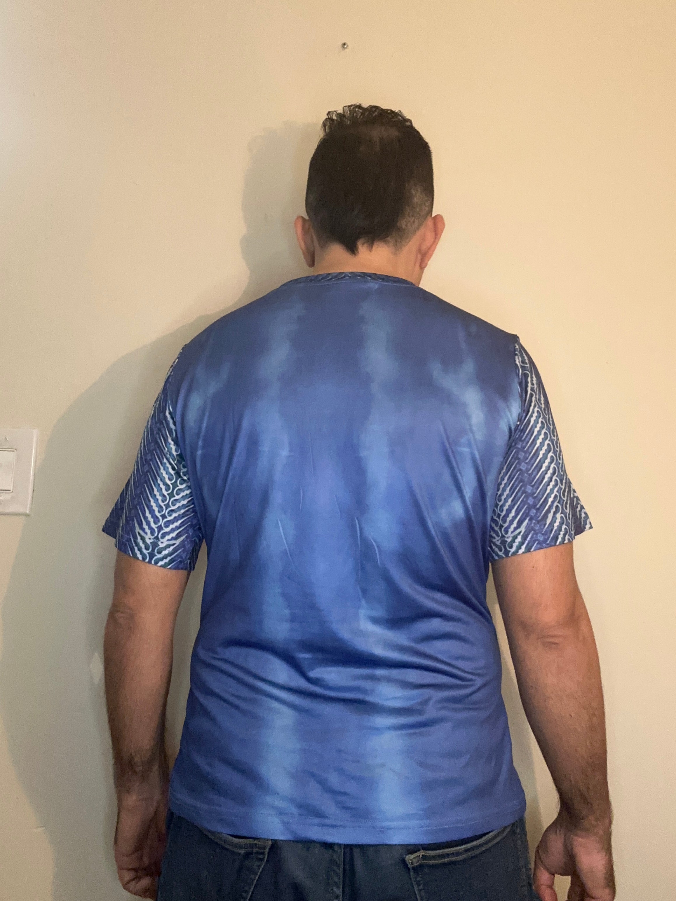 Blue maley,Style:V-neck,Short sleeve for men